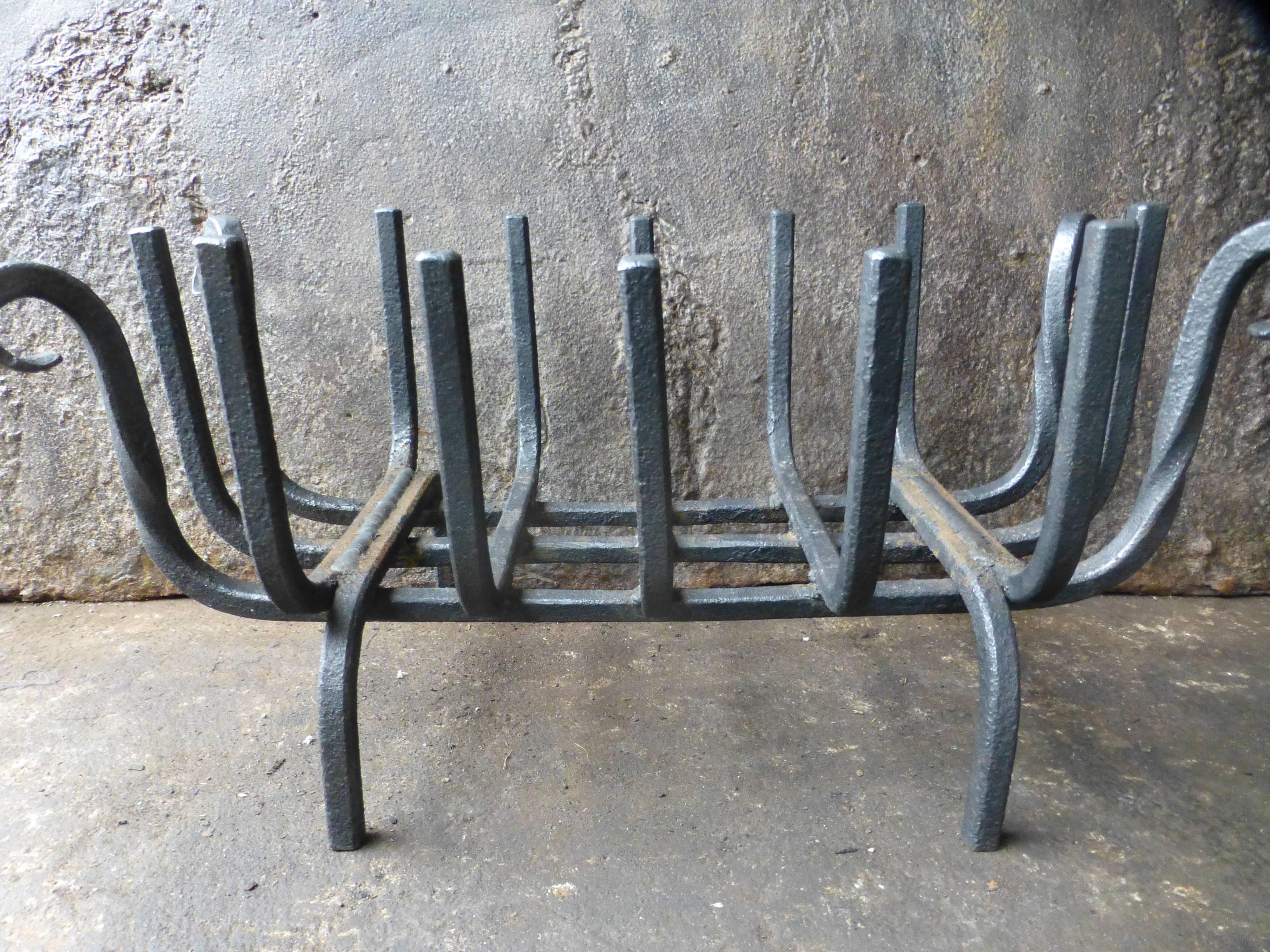 Forged English Fireplace Grate or Fire Grate