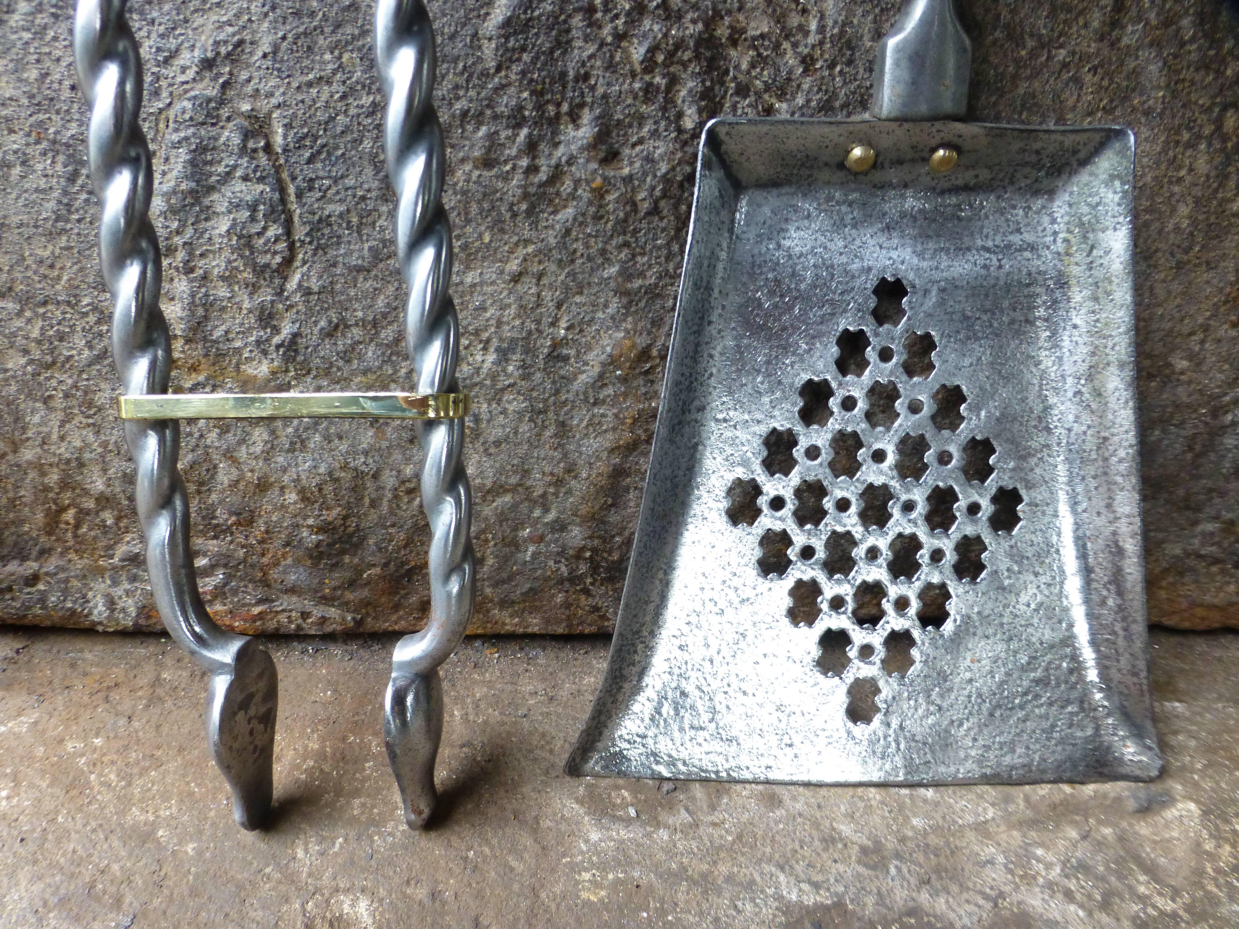 Outils de cheminée victoriens anglais du 19e siècle, outils de cheminée Bon état - En vente à Soest, NL