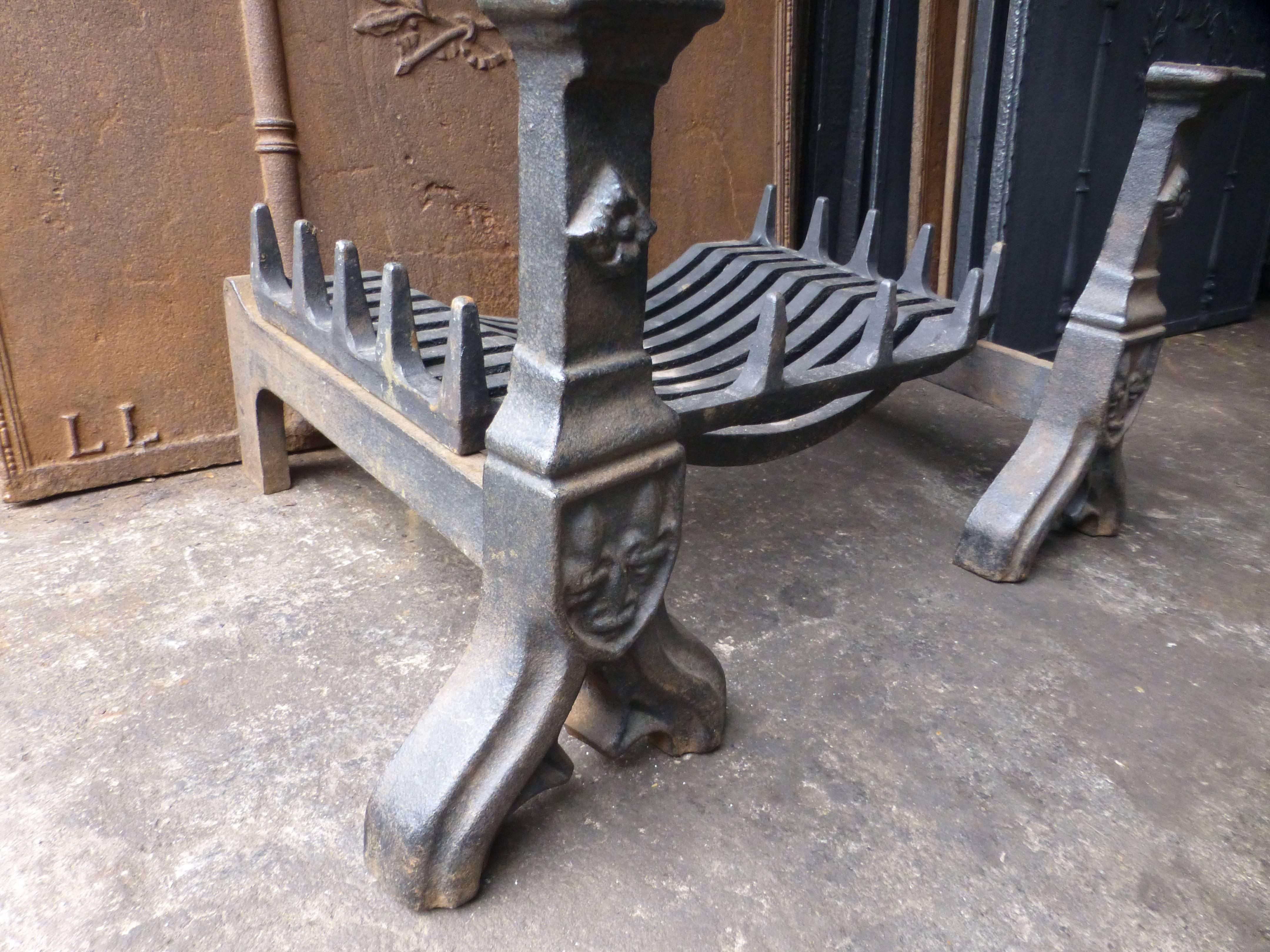 Cast 19th Century English Fireplace Grate or Fire Grate