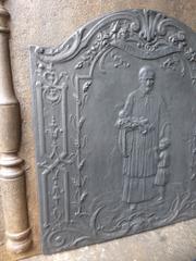 19th Century French Fireback Saint Vincent De Paul