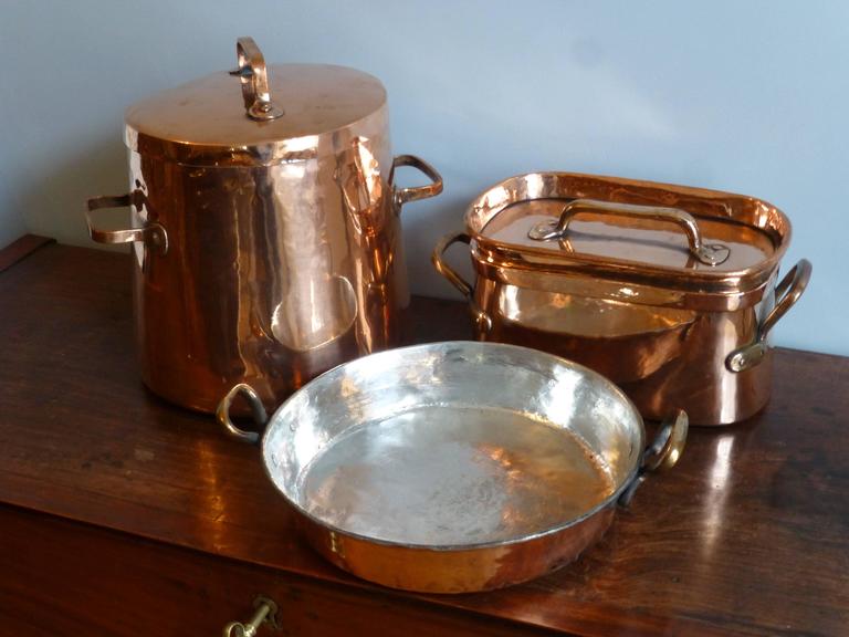 Antique Sand Clay Chinese Cooking Pots Antique Re Tinned Stock Pot and Stewing Pots at 1stdibs