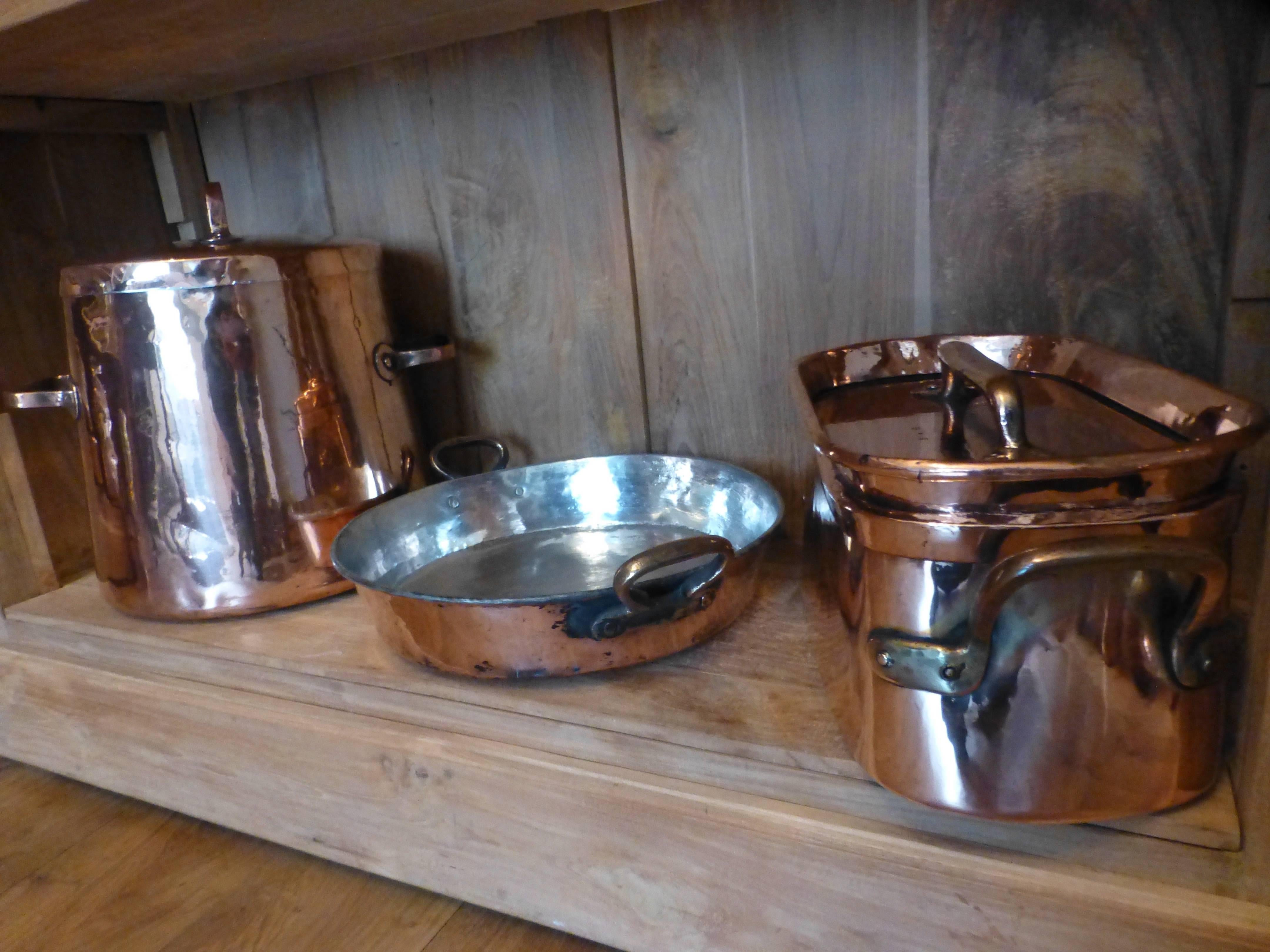 Antique, Re-Tinned Stock Pot and Stewing Pots 2