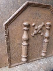 18th Century French Fireback Pillars of Hercules
