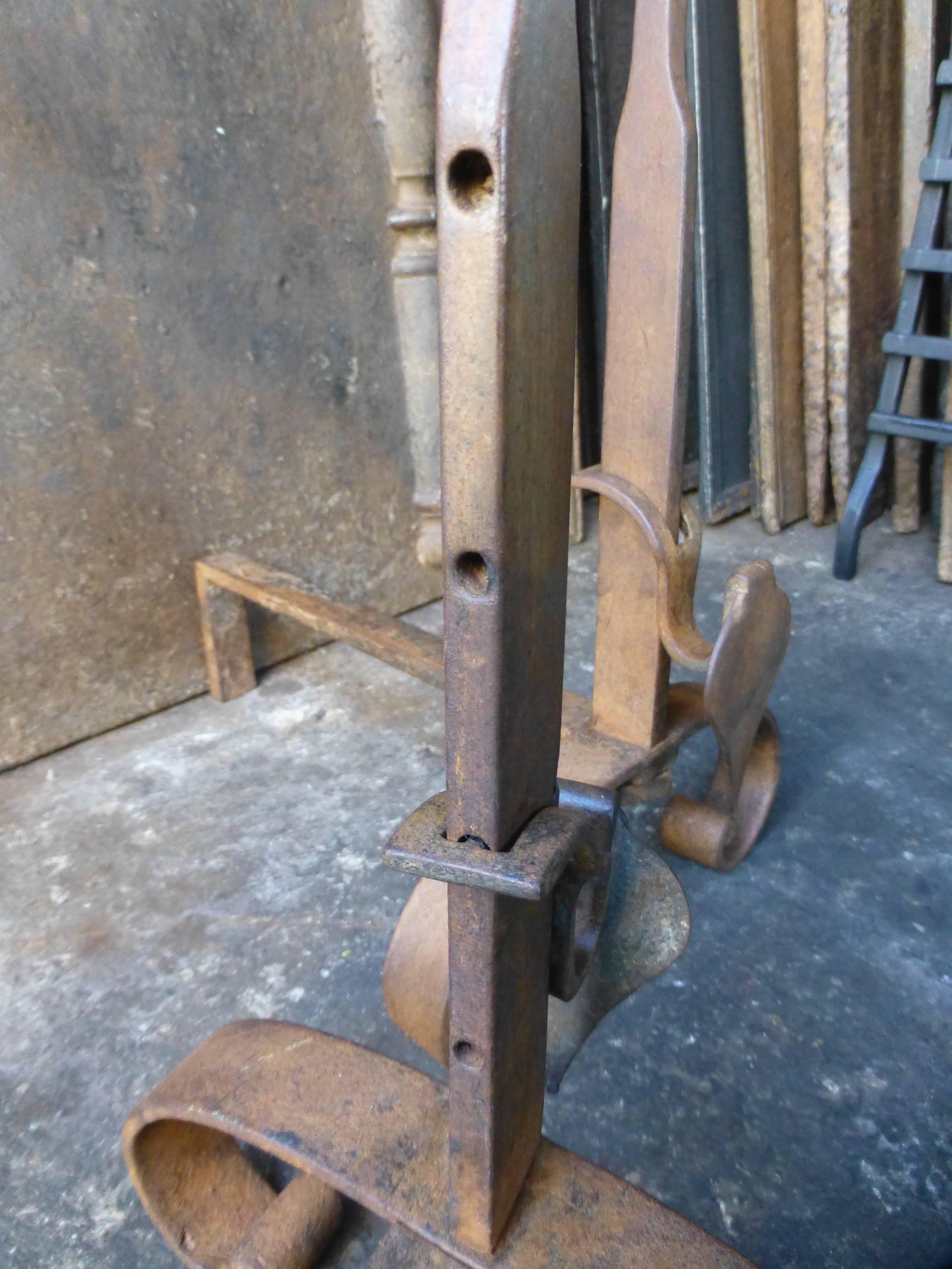 19th Century French Andirons, Firedogs In Good Condition In Amerongen, NL