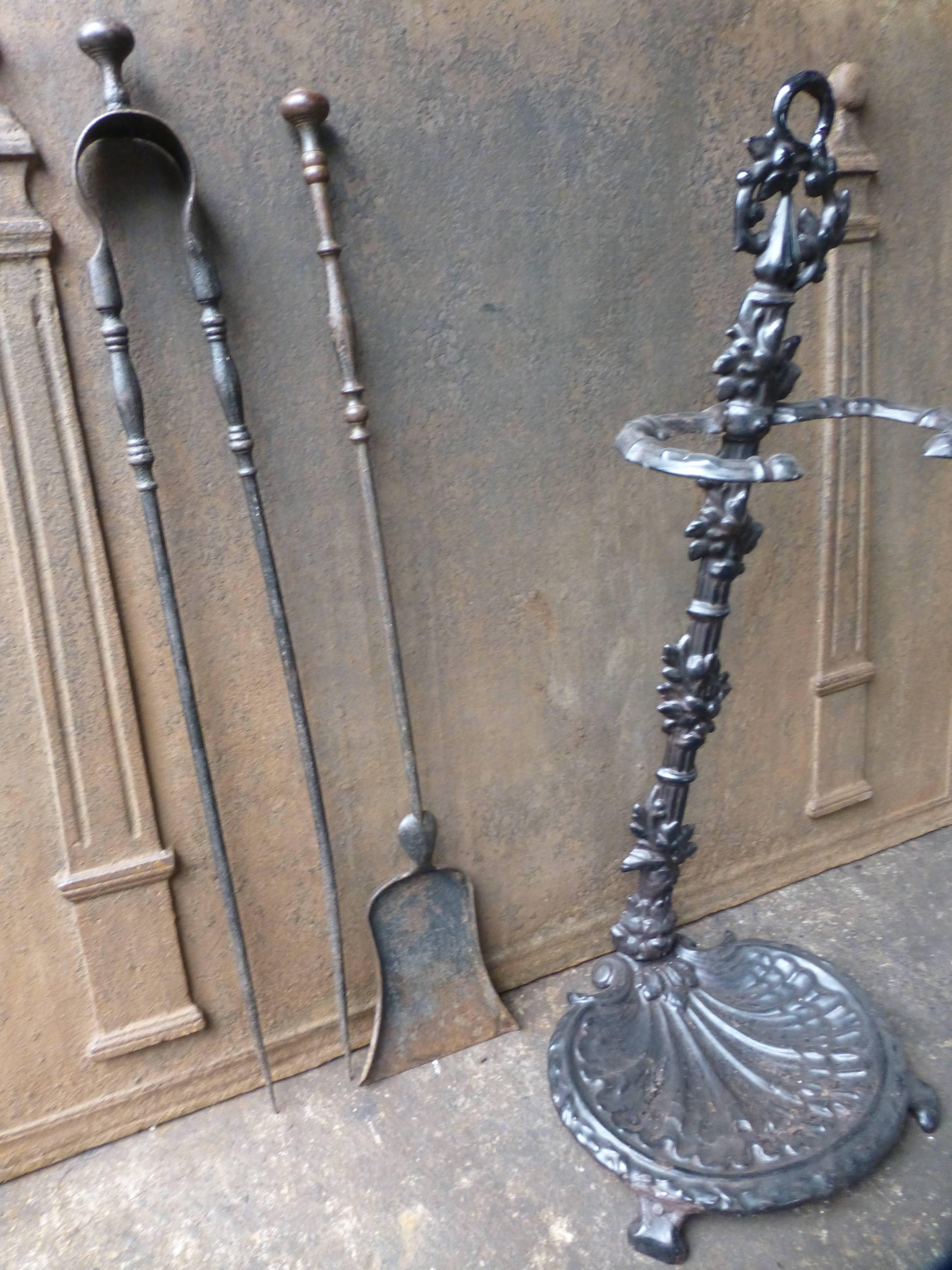 19th Century French Fireplace Tools or Companion Set In Good Condition In Amerongen, NL