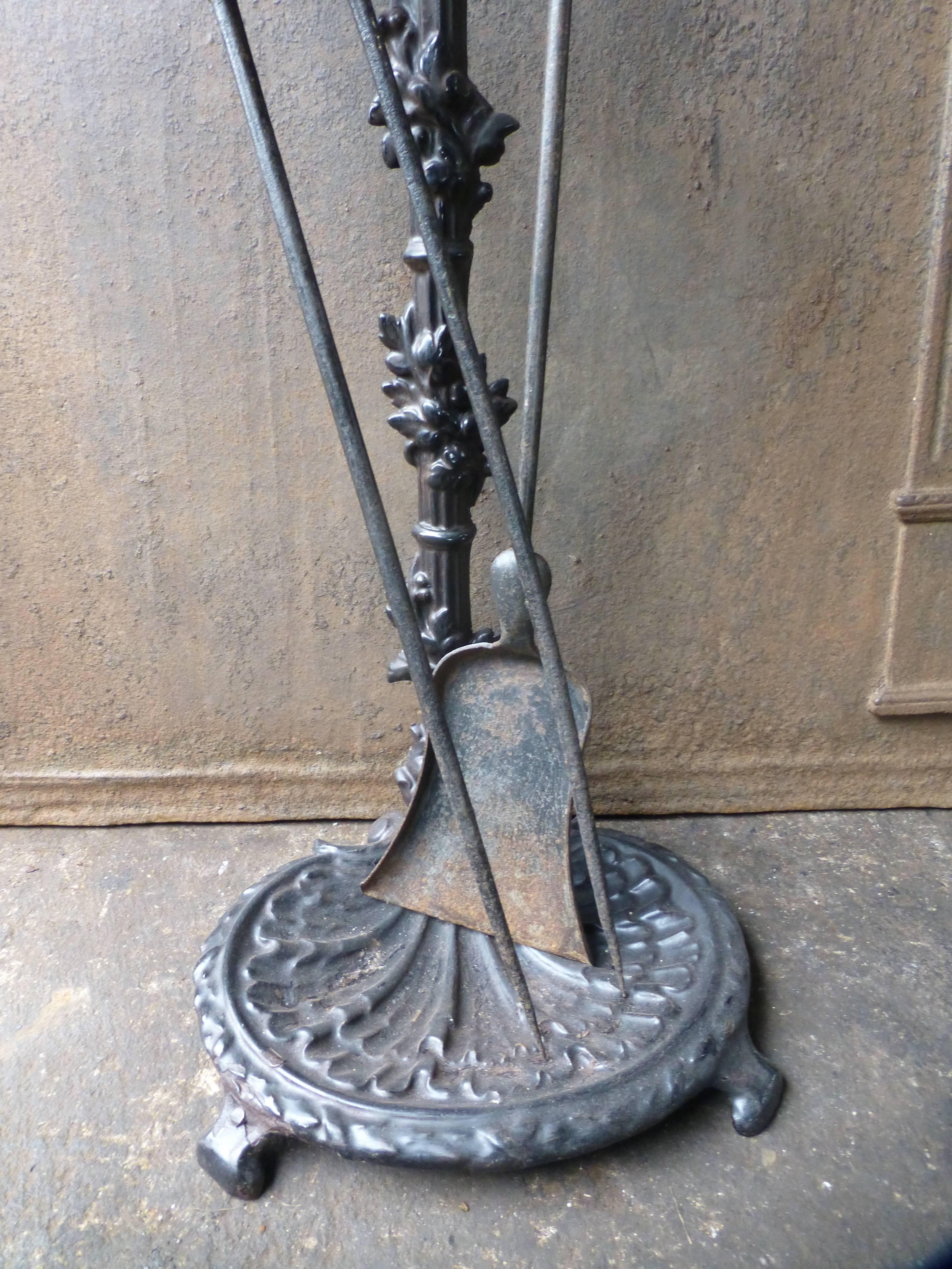 19th Century French Fireplace Tools or Companion Set 2