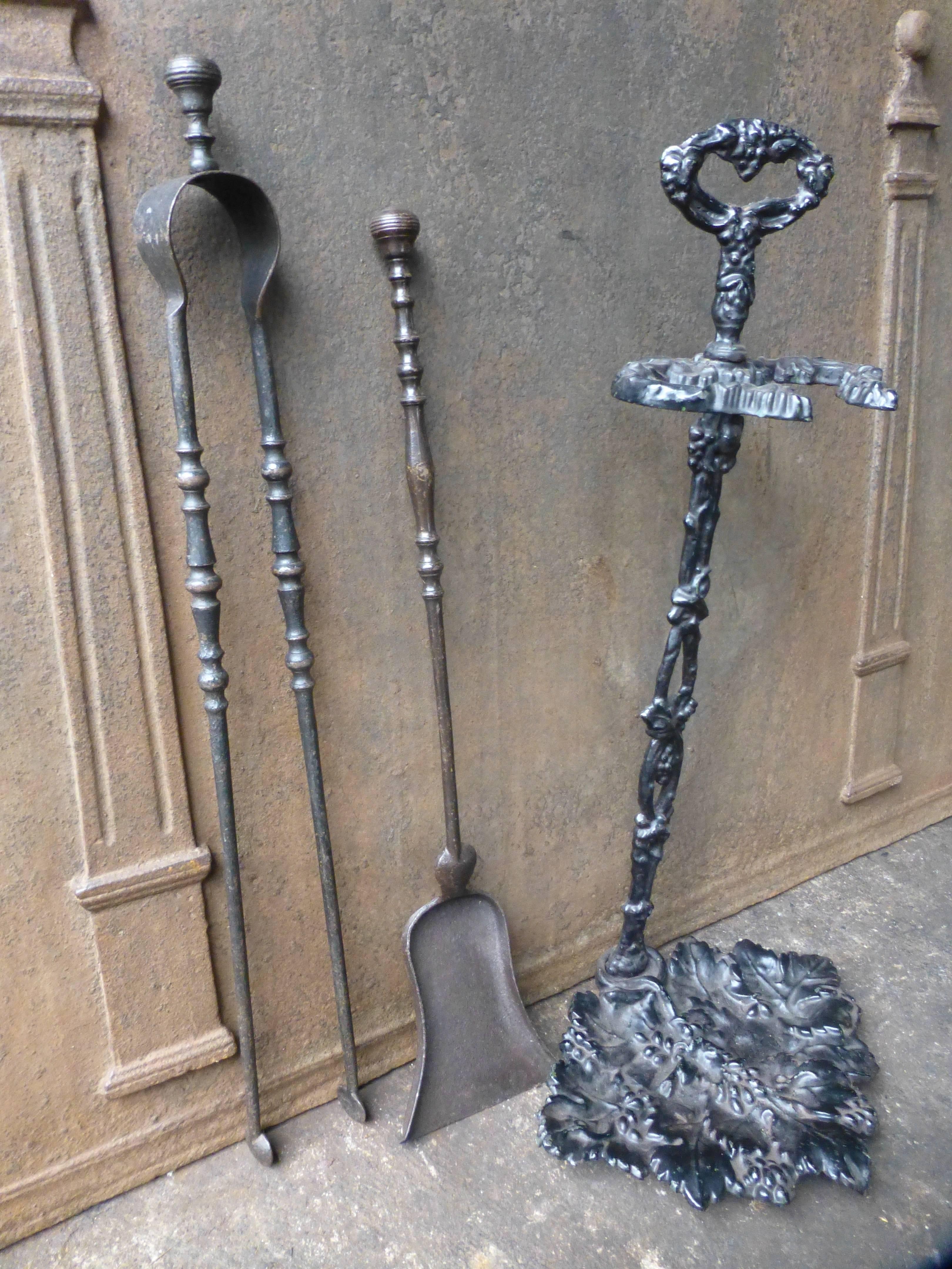 19th Century French Fireplace Tools or Companion Set In Good Condition In Amerongen, NL