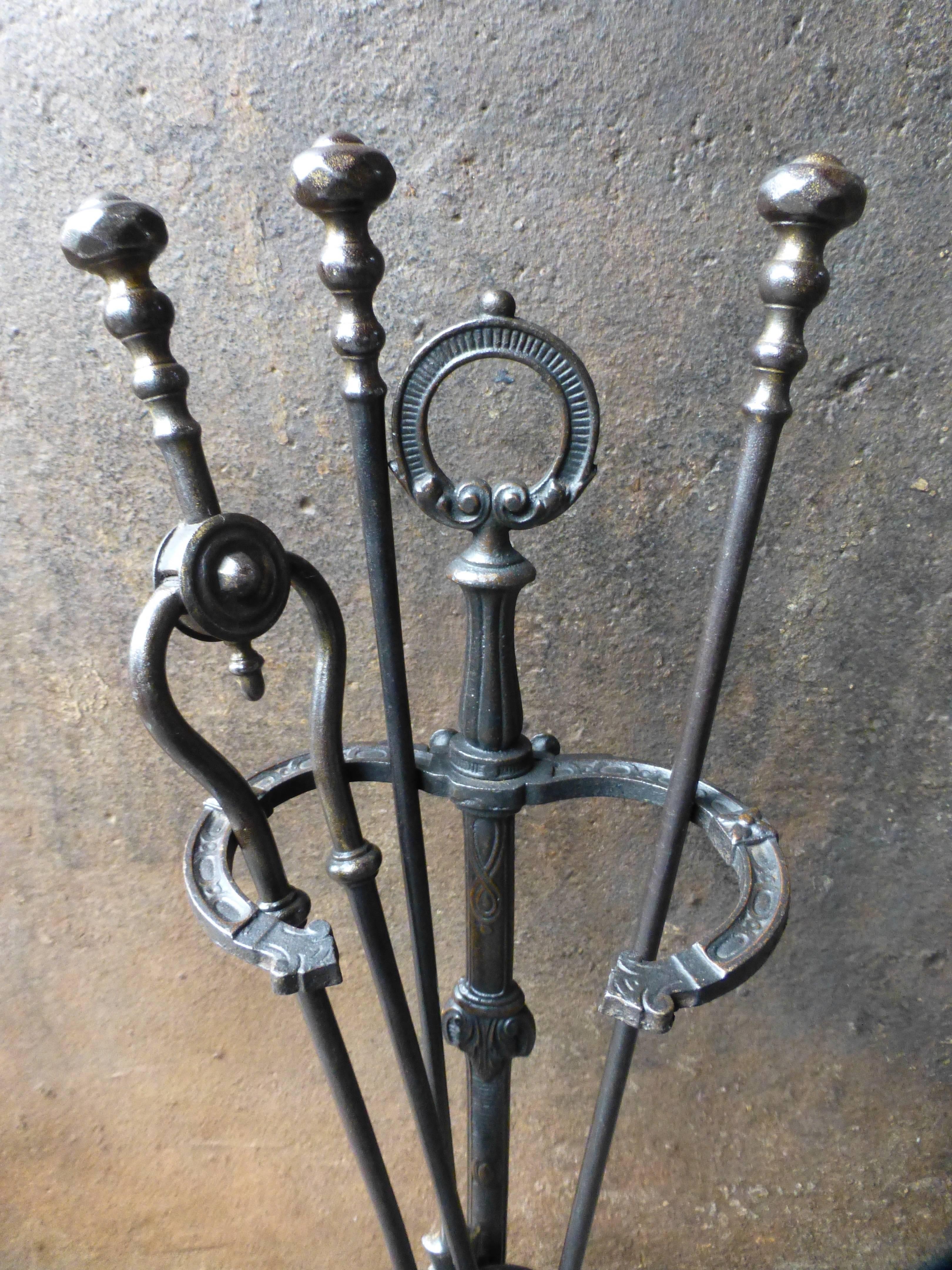 19th Century English Fireplace Tools or Companion Set In Good Condition In Amerongen, NL