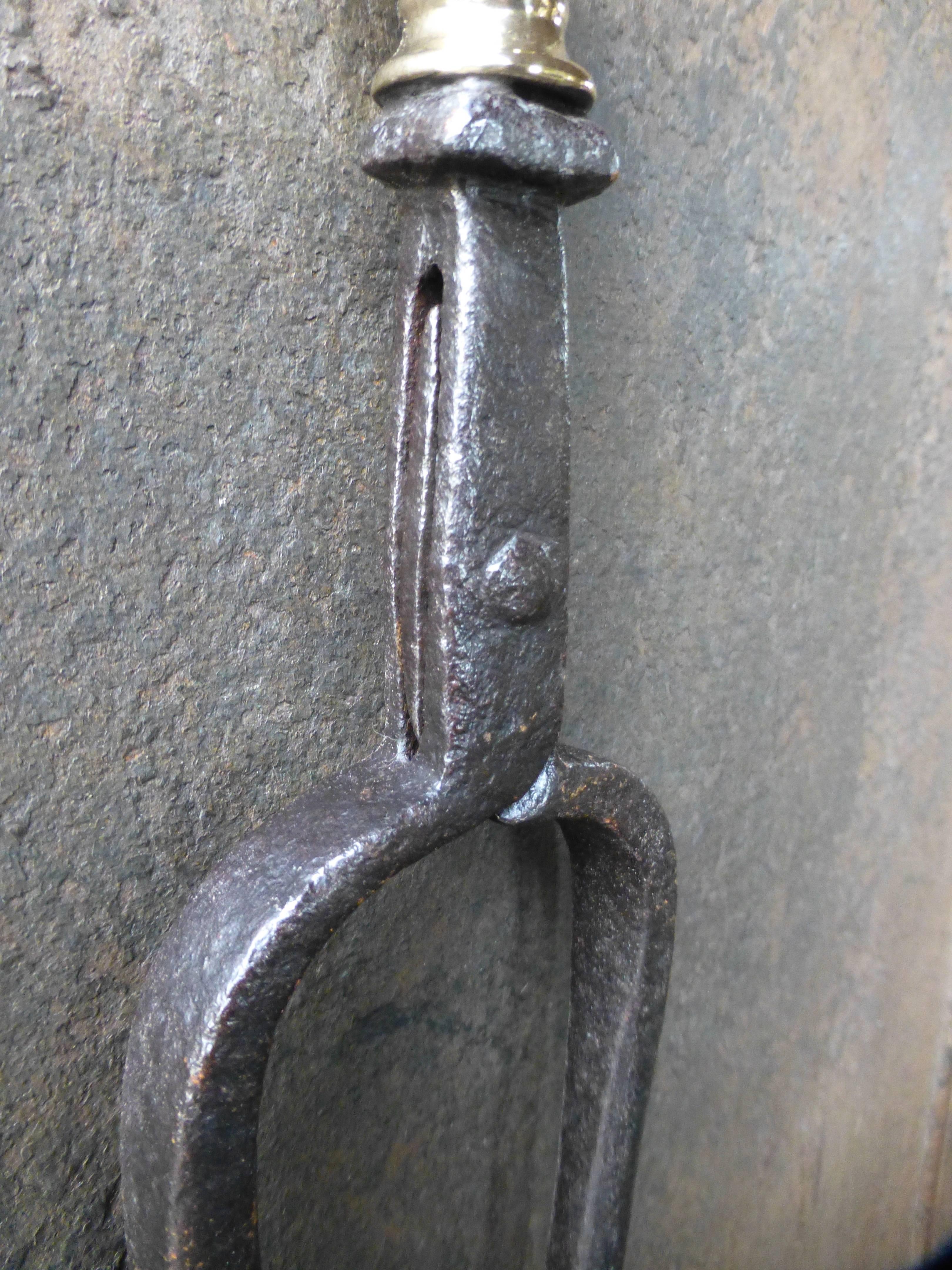 Dutch 17th-18th Century Fireplace Tongs For Sale