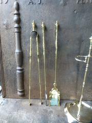 19th Century French Fireplace Tools, Fireside Companion Set