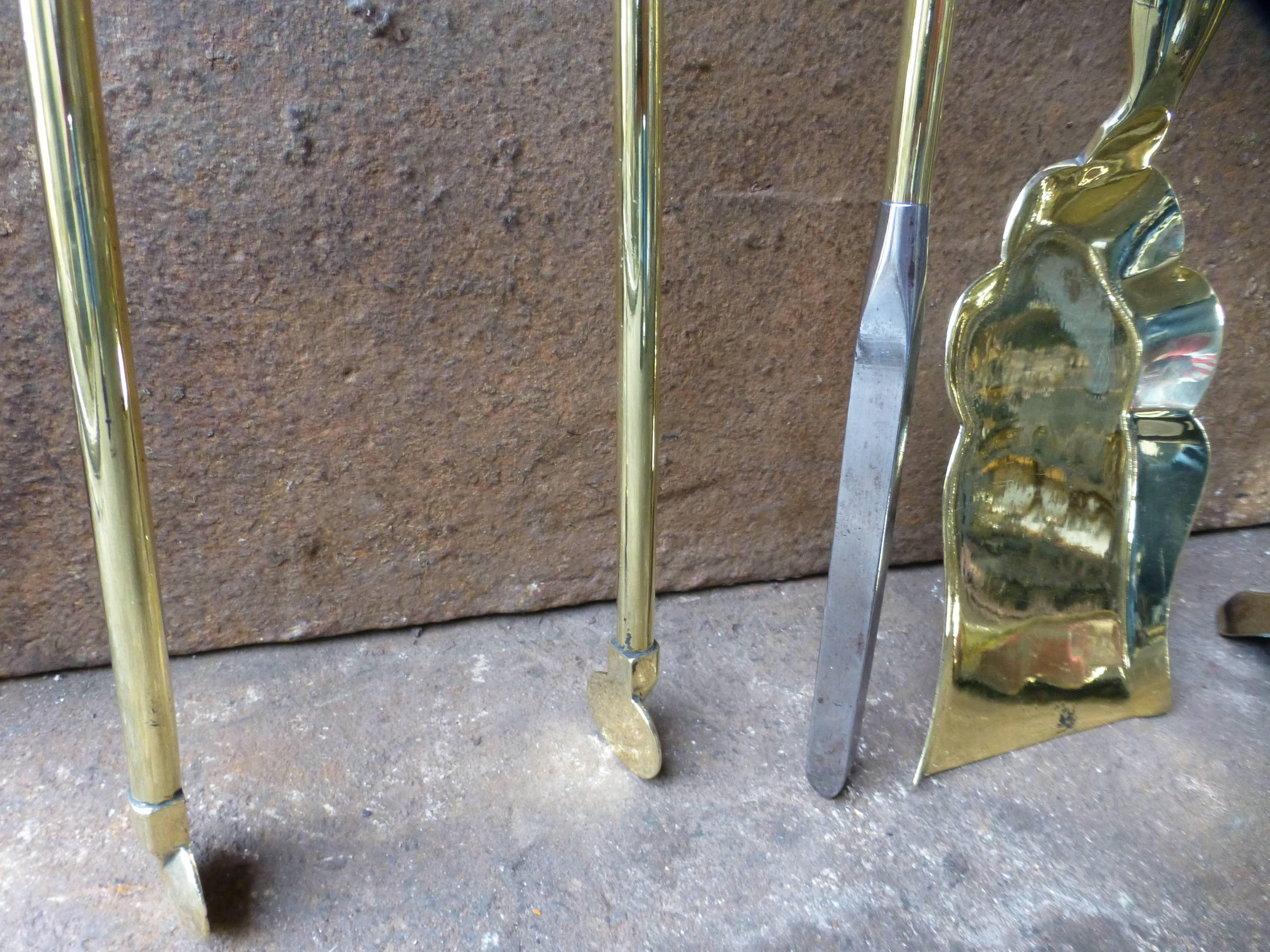 19th Century French Fireplace Tools, Fireside Companion Set 1