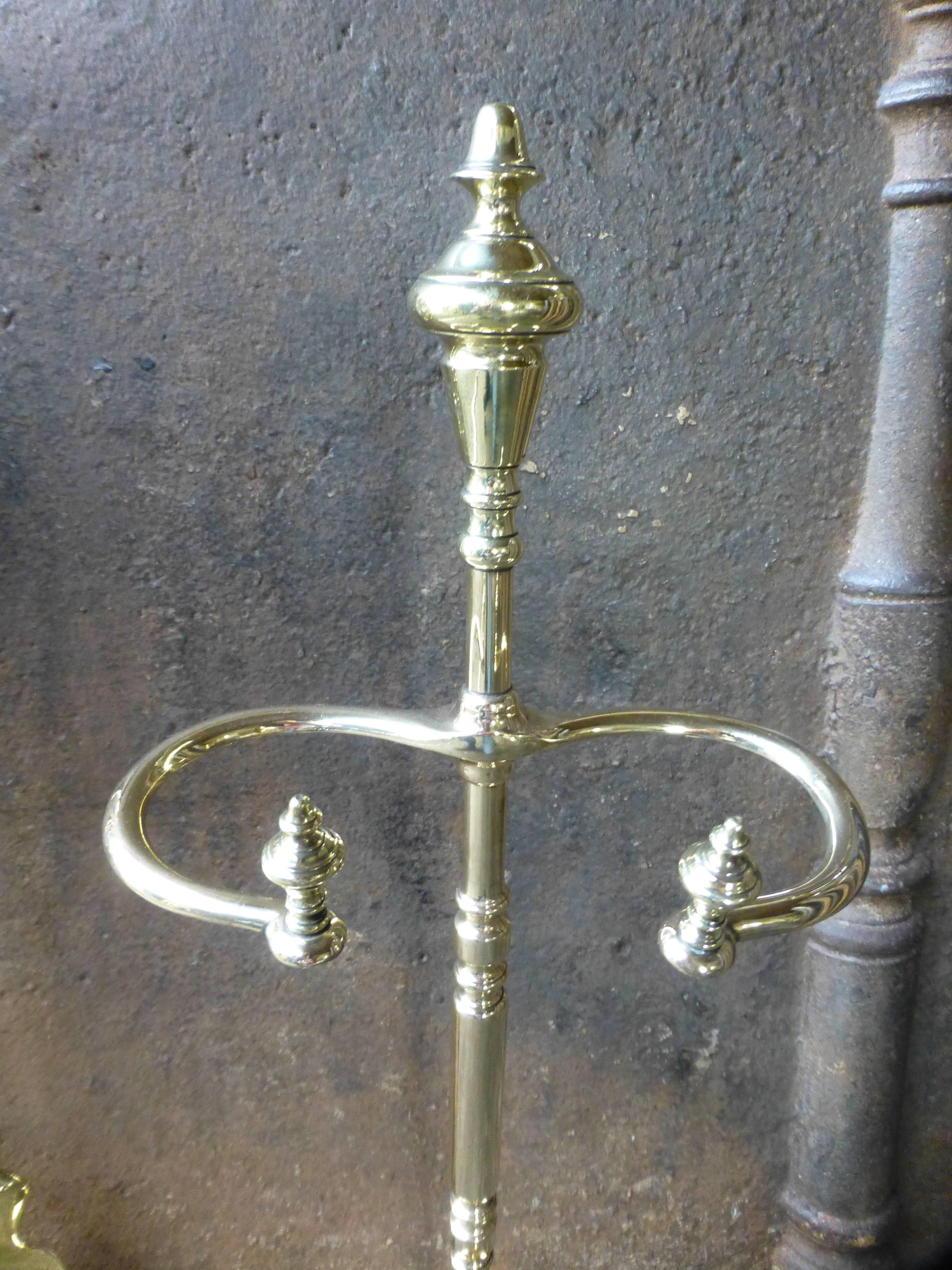 19th Century French Fireplace Tools, Fireside Companion Set 4