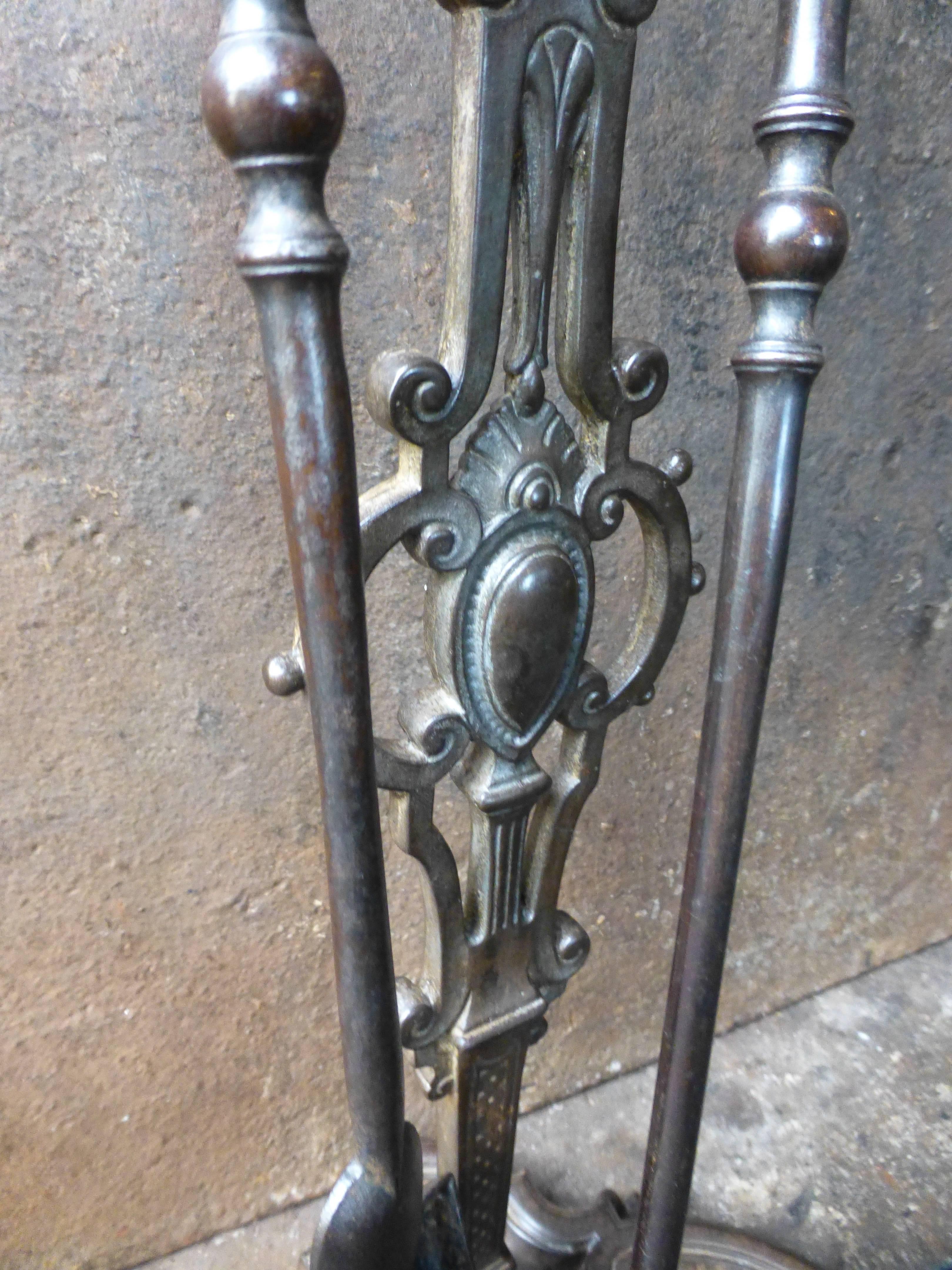 19th Century French Fireplace Tools, Companion Set 2