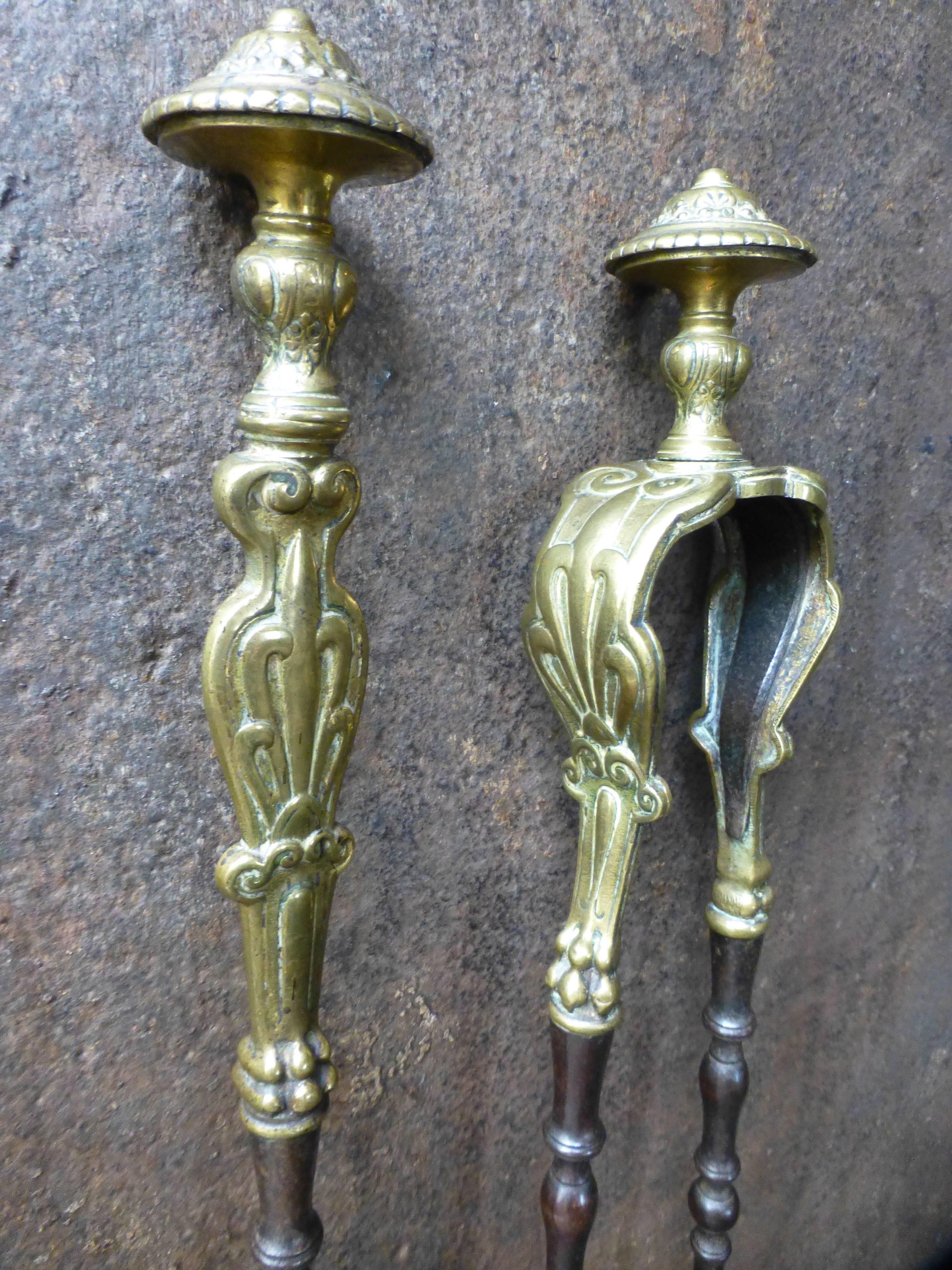 19th Century French Fireplace Tools, Companion Set 1