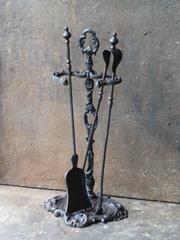 18th-19th Century French Fireplace Tools, Companion Set