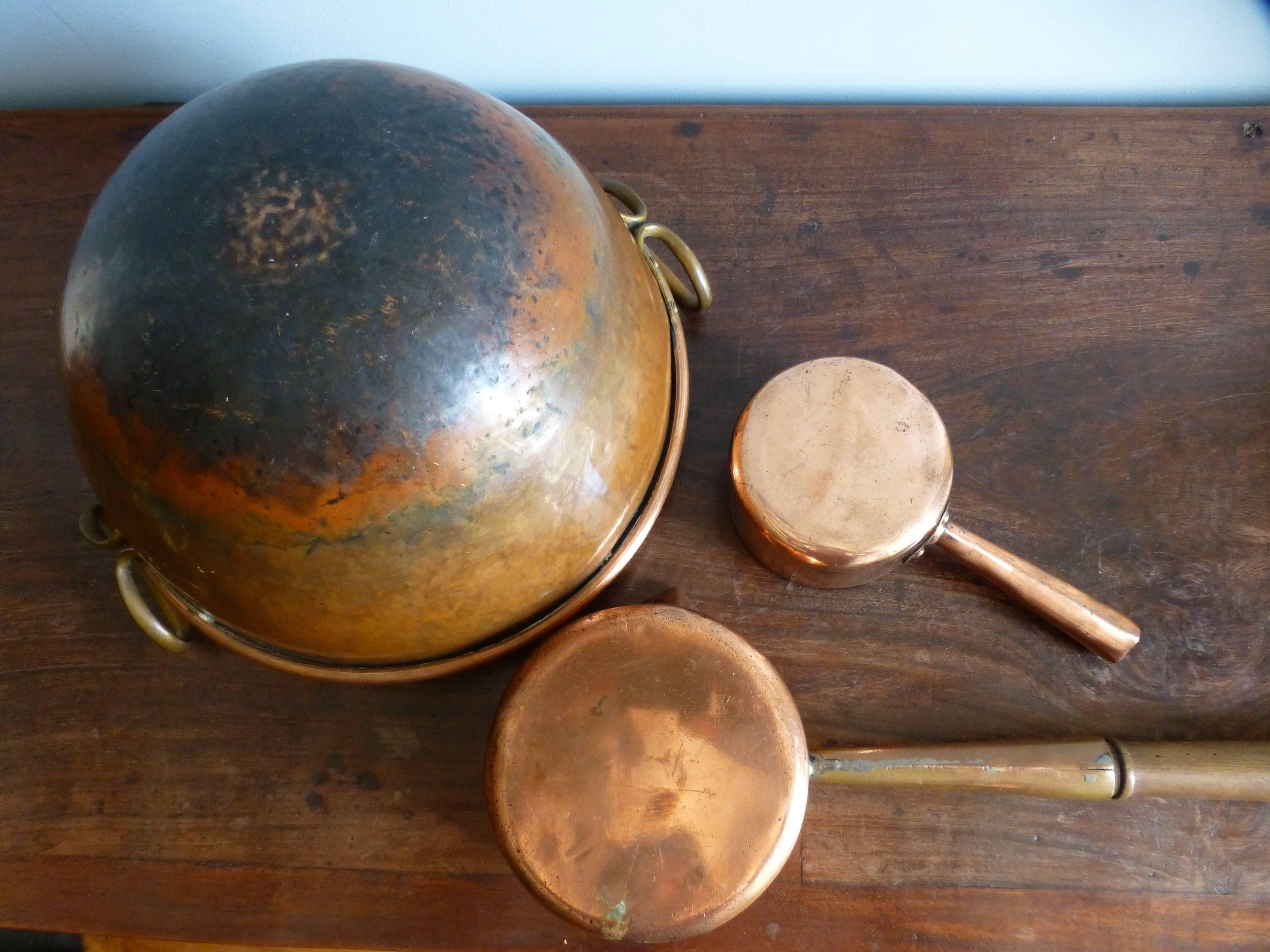 19th Century French Copper Bowls 4
