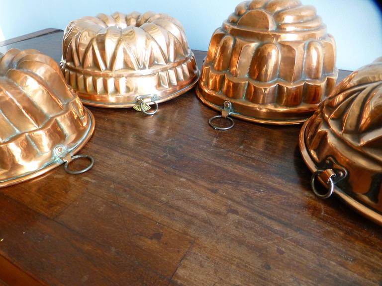19th Century Polished Copper Molds at 1stdibs
