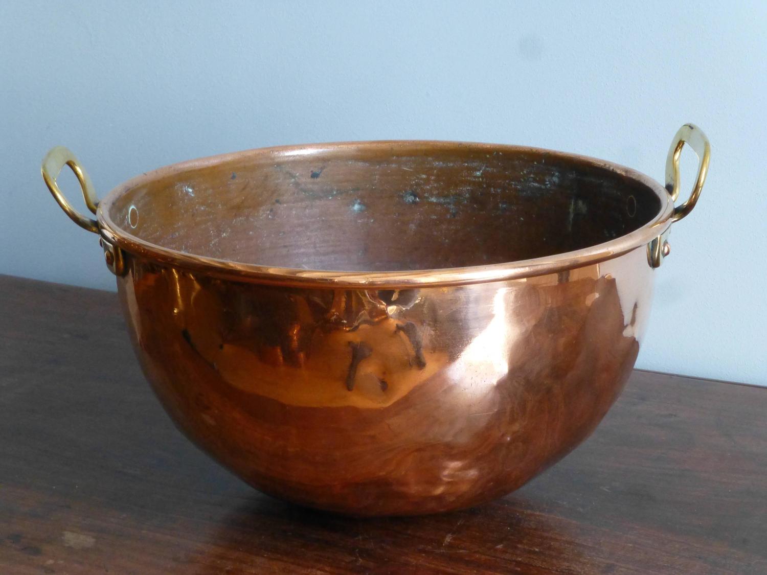 19th Century Copper Jam Bowl For Sale at 1stdibs