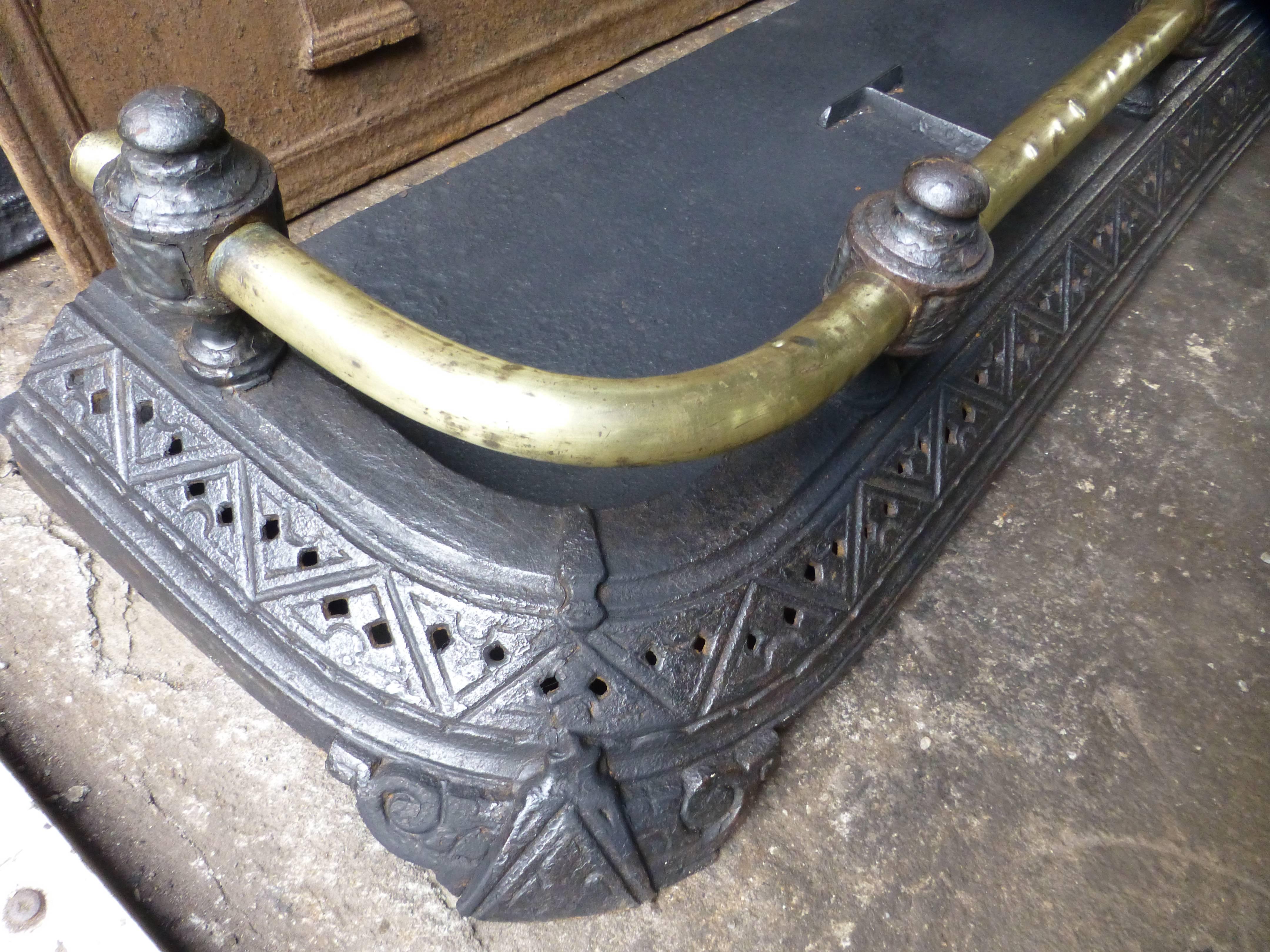cast iron fireplace fender