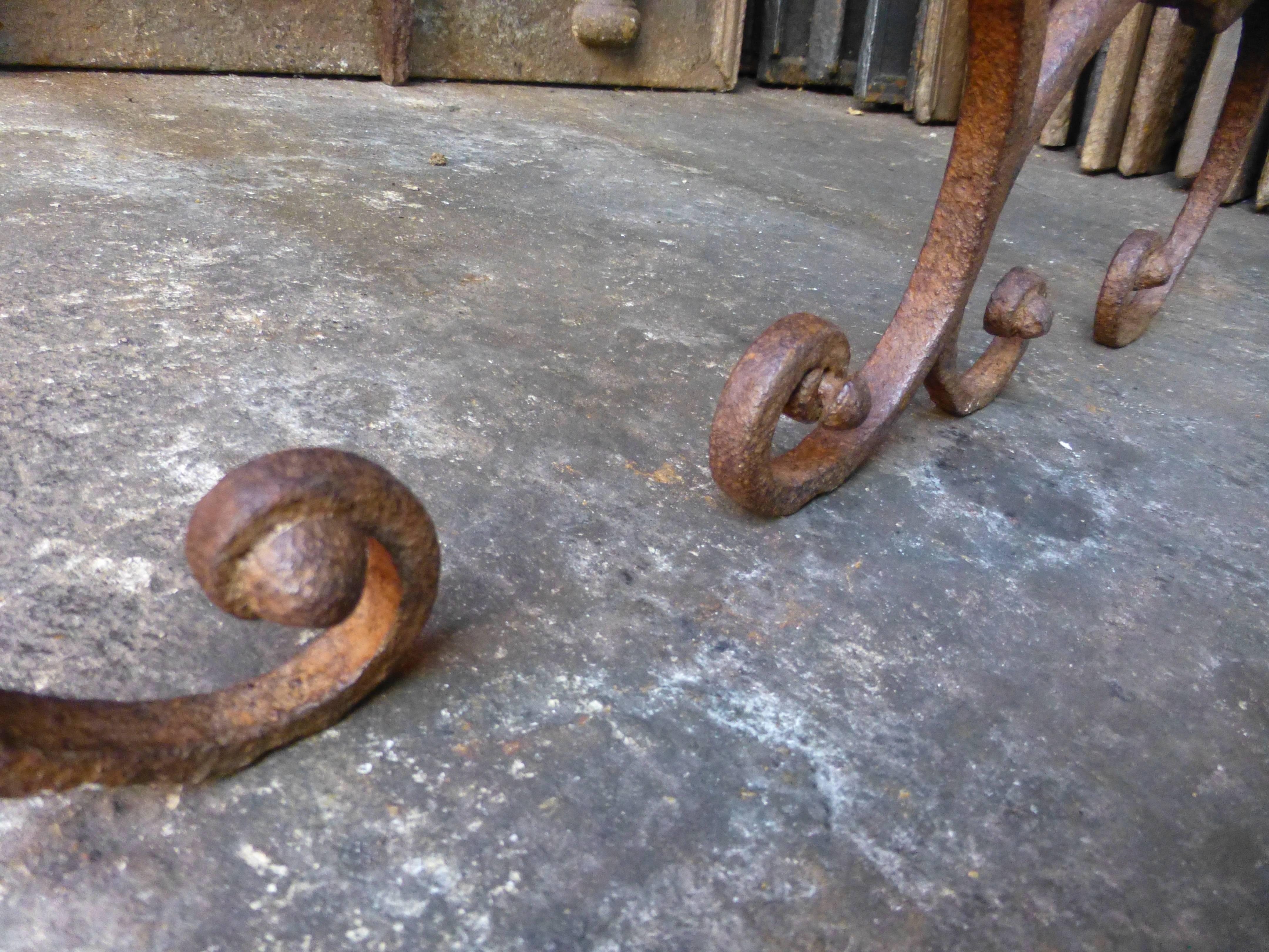 18th Century French Andirons, Firedogs 2