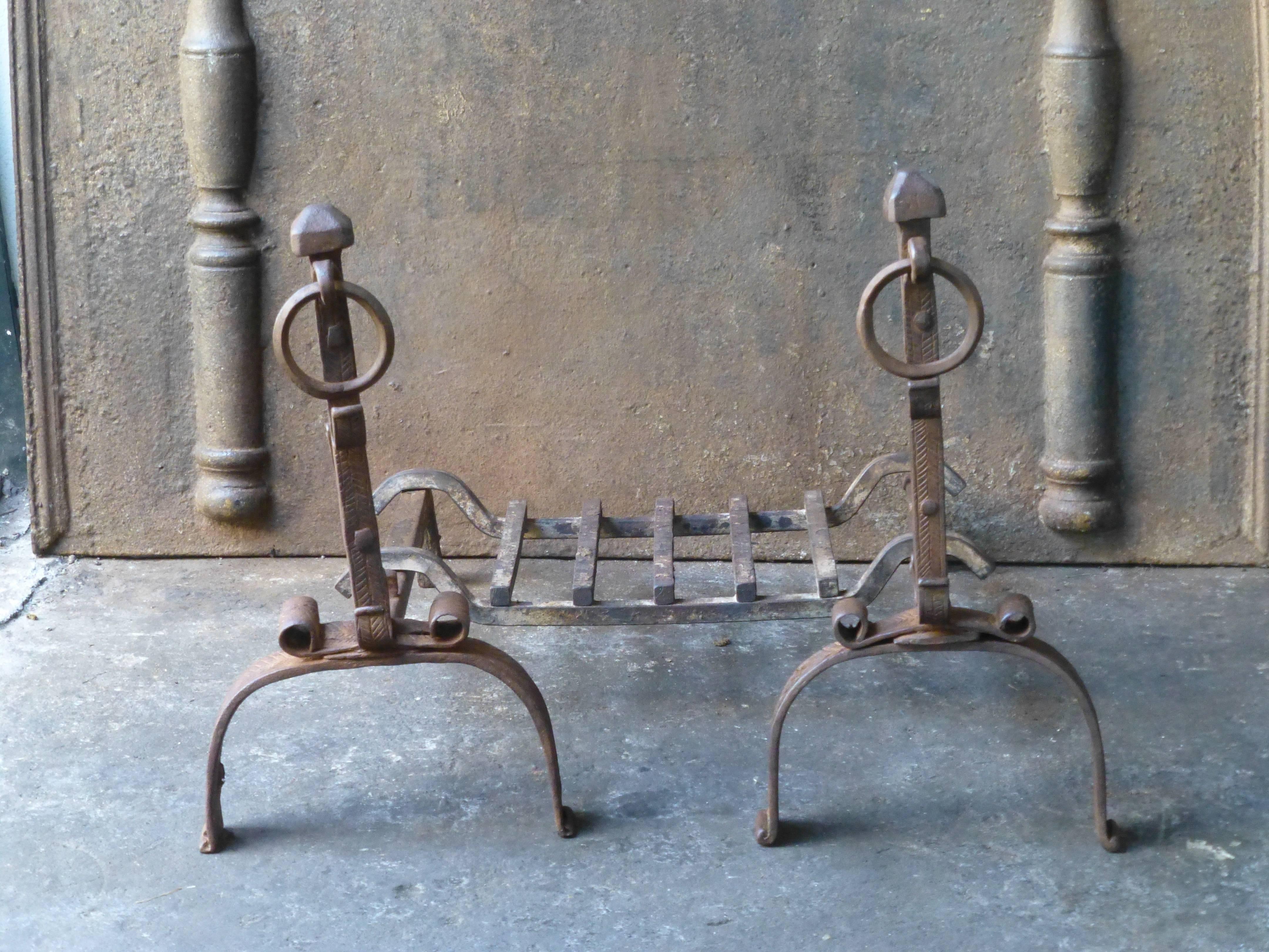 18th Century French Andirons or Firedogs 5