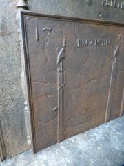 18th Century Fireback Pillars with Phrygian Cap