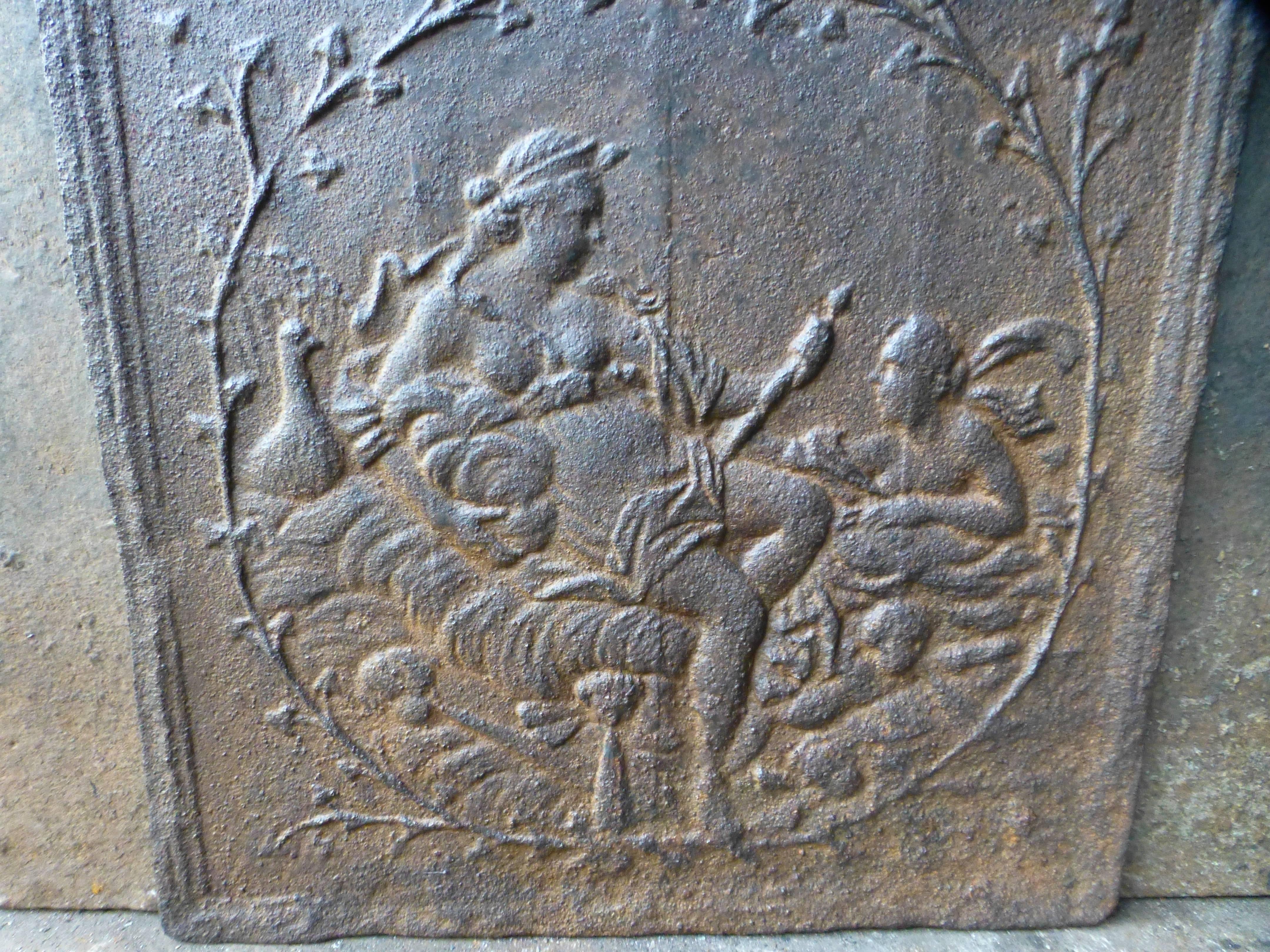 Cast Hercules Spinning at Omphale's Feet Fireback