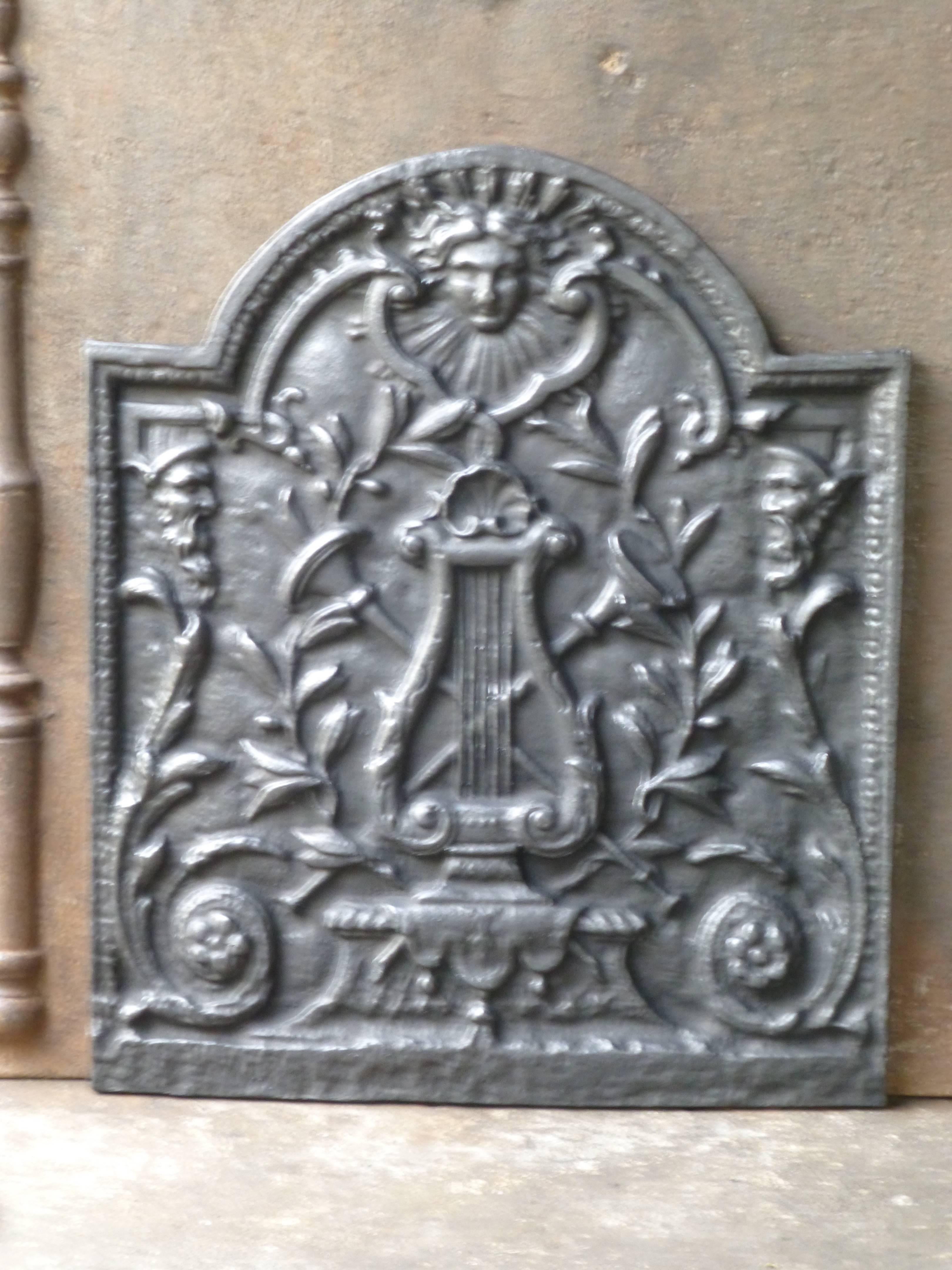 French fireback with allegory of music.