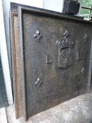 Beautiful 'L' (Louis XIV) Fireback with Arms of France, 17th-18th Century