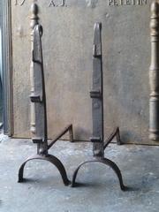 17th-18th Century French Andirons, Firedogs
