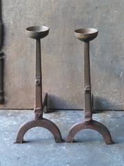 17th-18th Century Gothic Cupdogs, Andirons