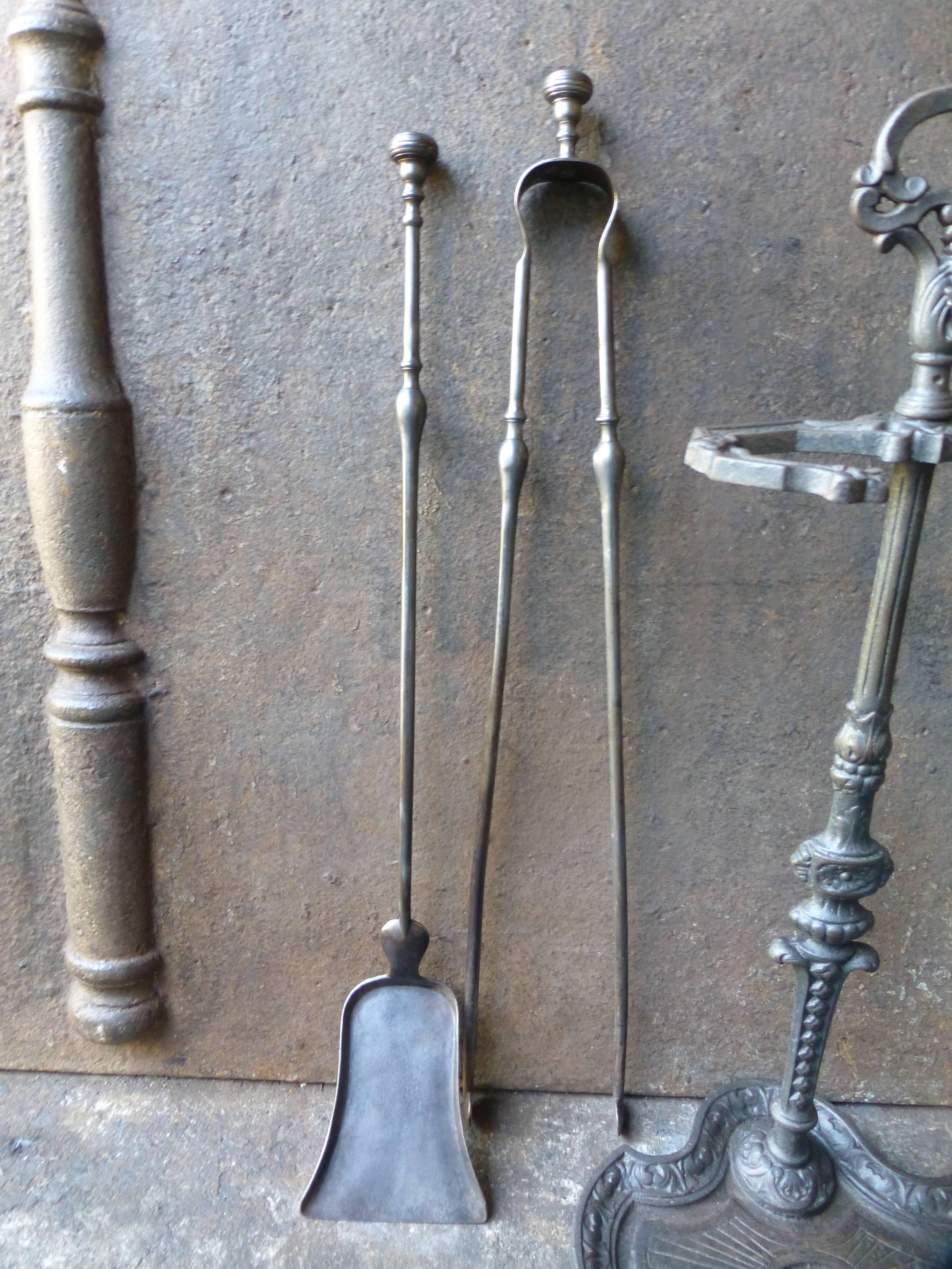 Neoclassical 19th Century French Fireplace Tools, Fire Tools