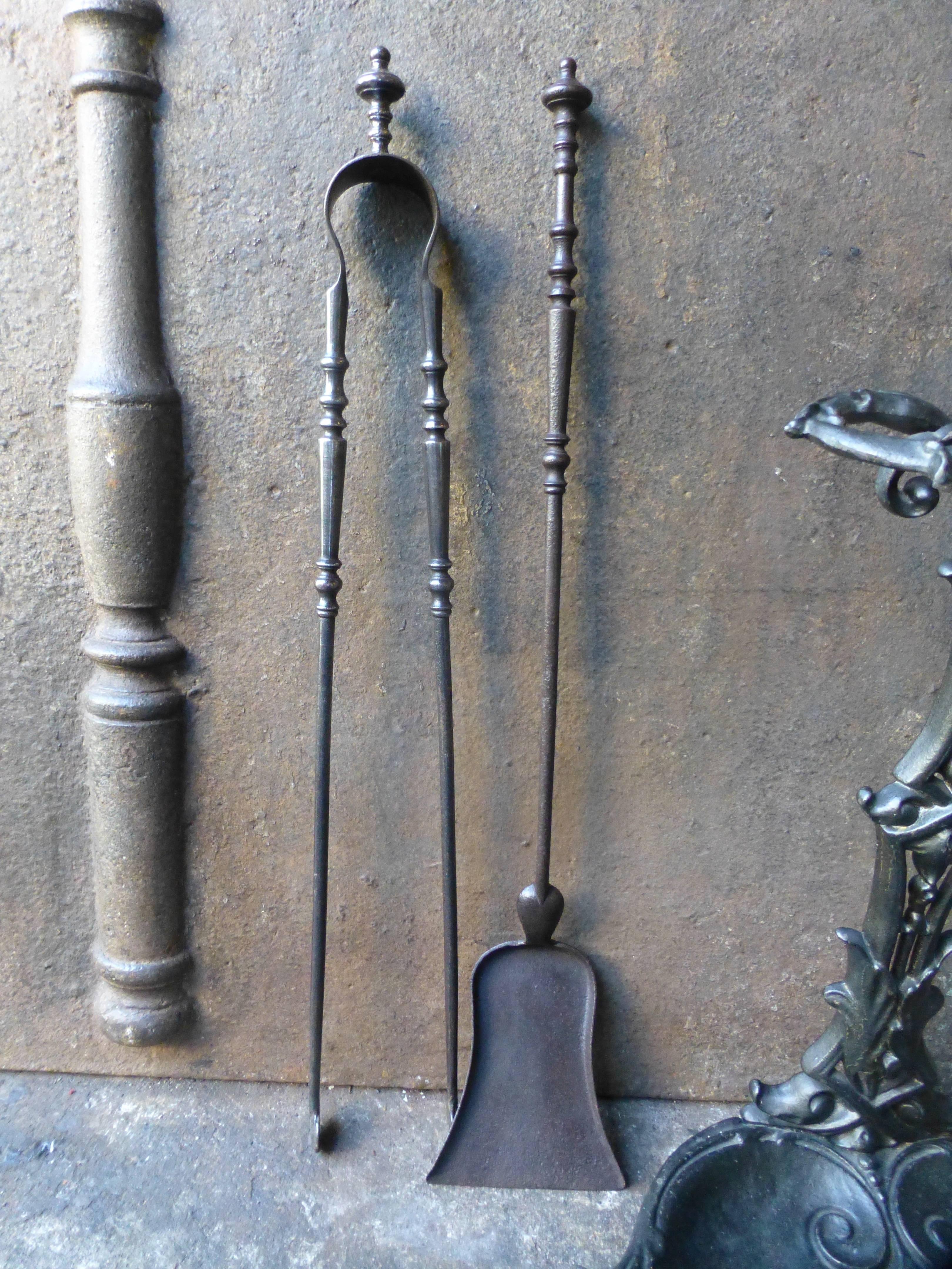 Neoclassical 19th Century French Fireplace Tools, Fire Tools