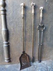 19th Century English Fireplace Tools, Fire Tools