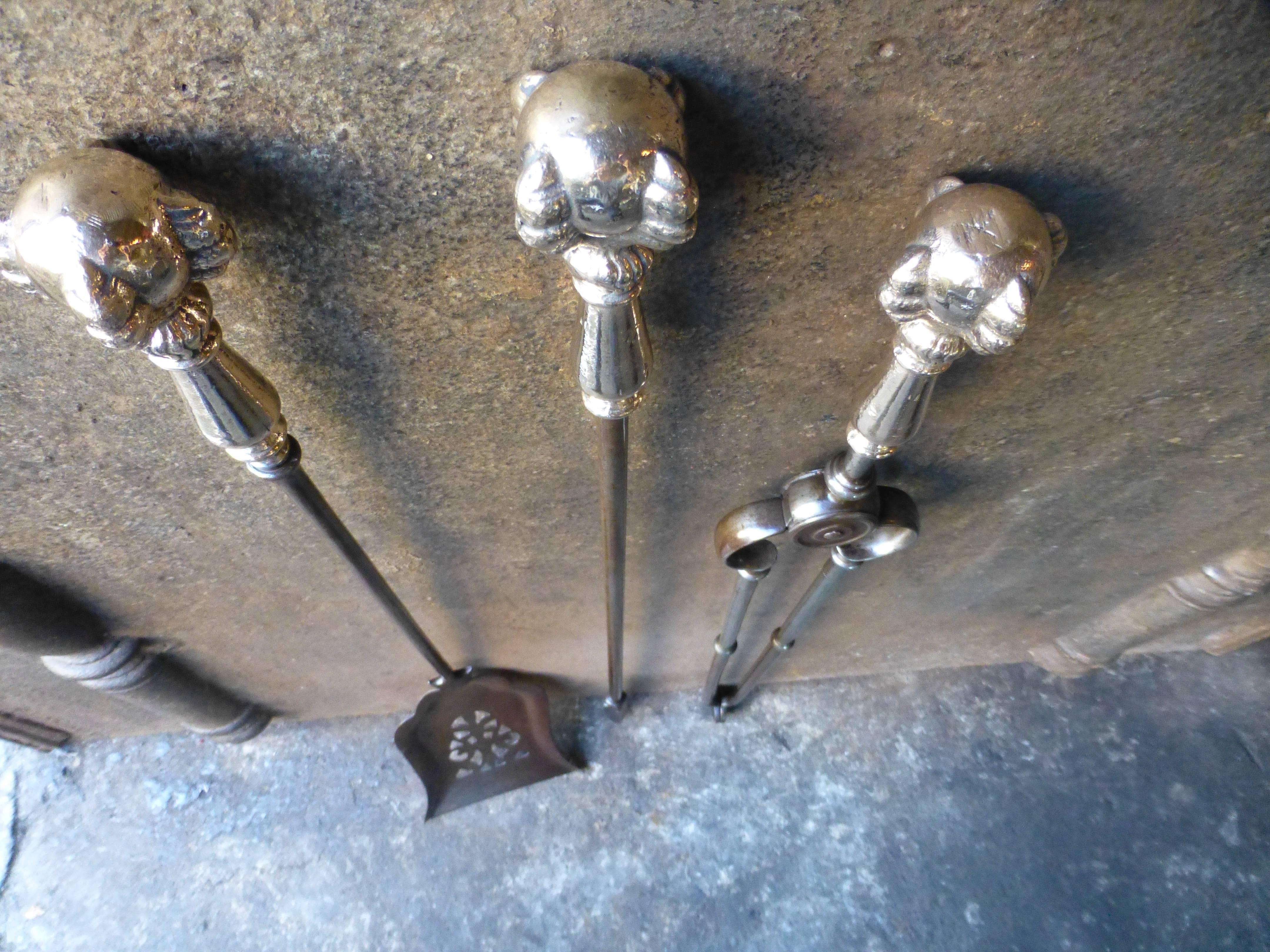 19th Century English Fireplace Tools, Fire Tools For Sale 4