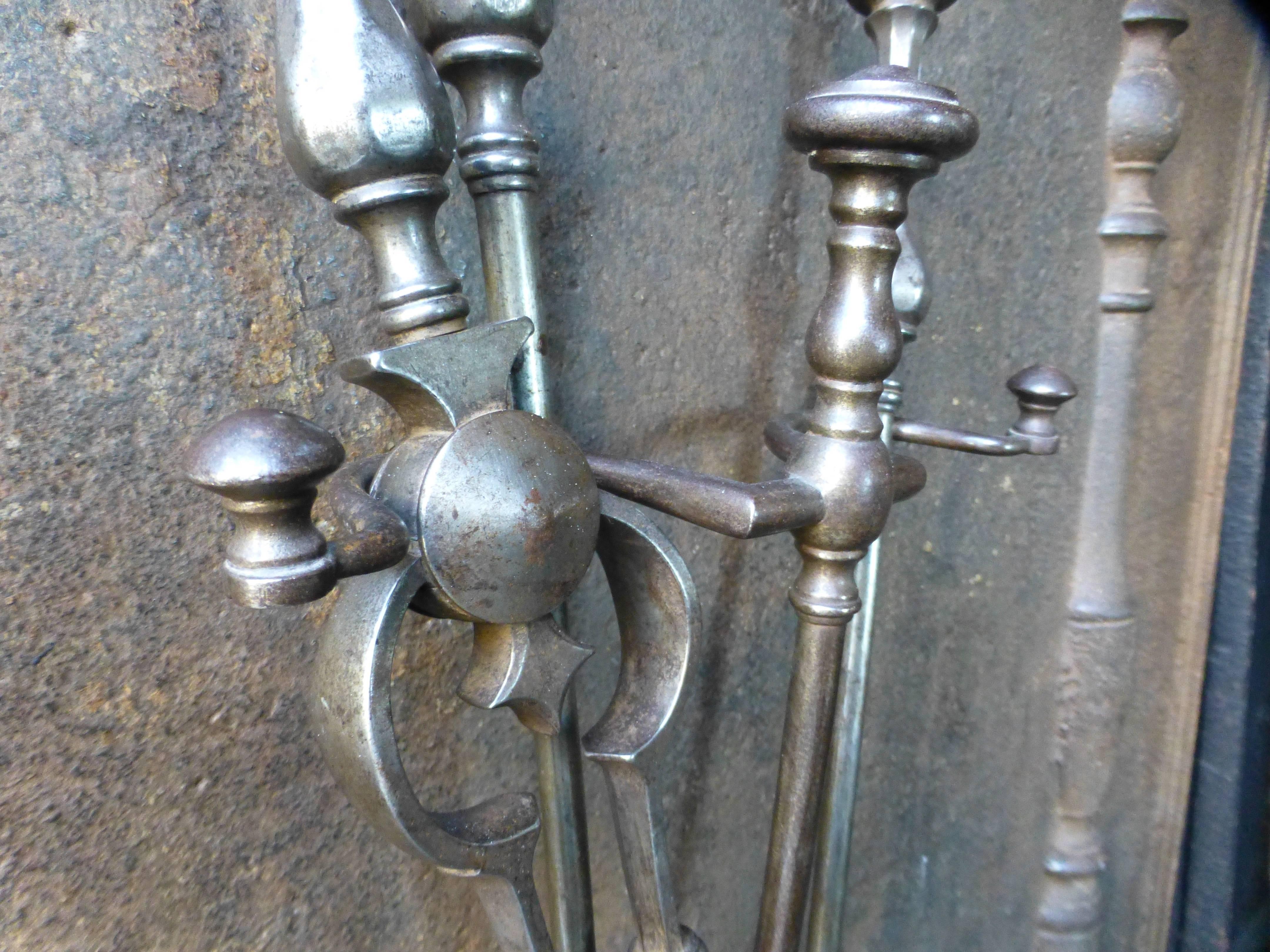 Iron 19th Century English Fireplace Tools, Fire Tools
