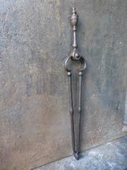 19th Century English Fire Tongs, Pince