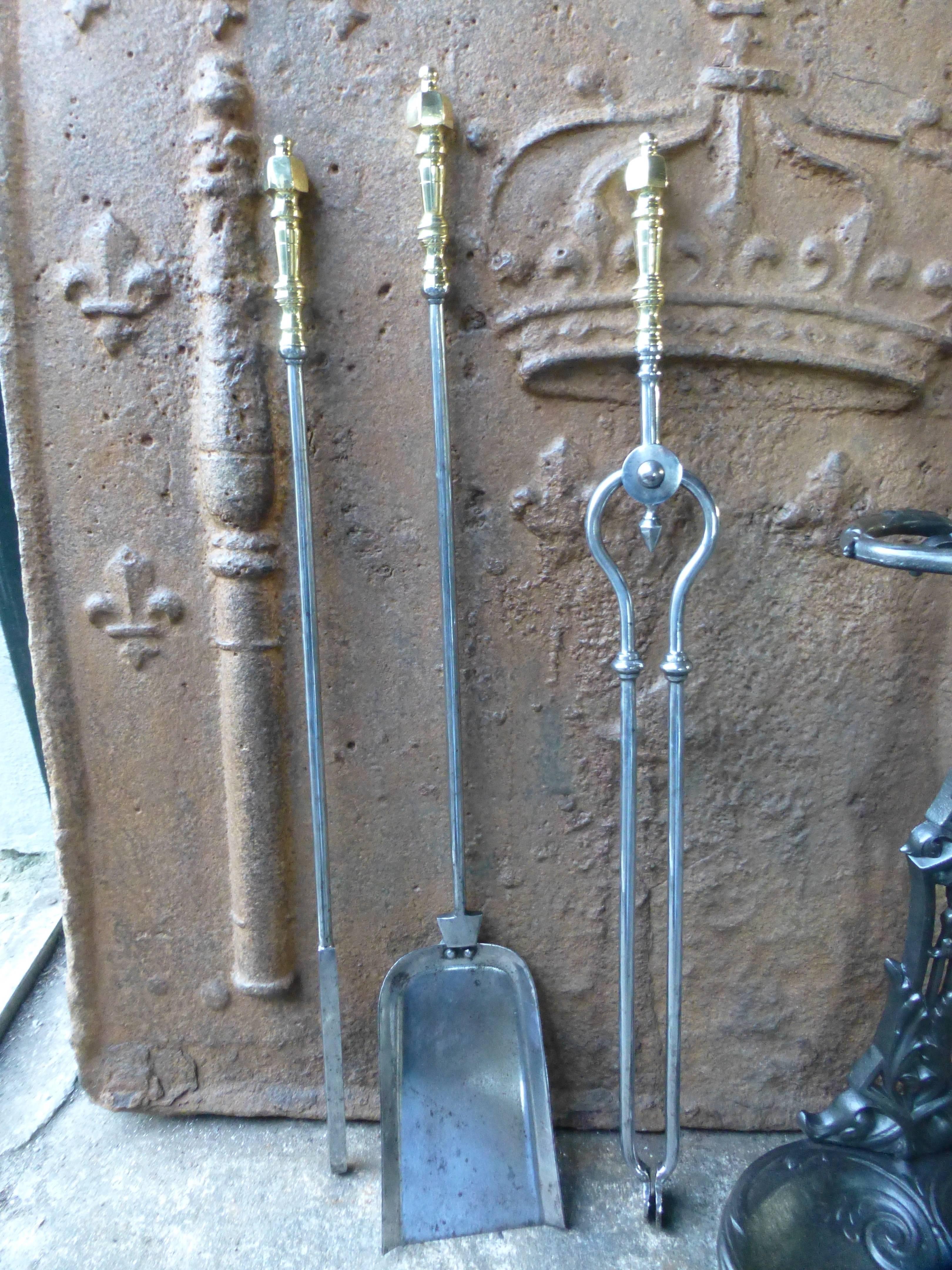 Neoclassical 19th Century English Fireplace Tools 'Fire Tools'