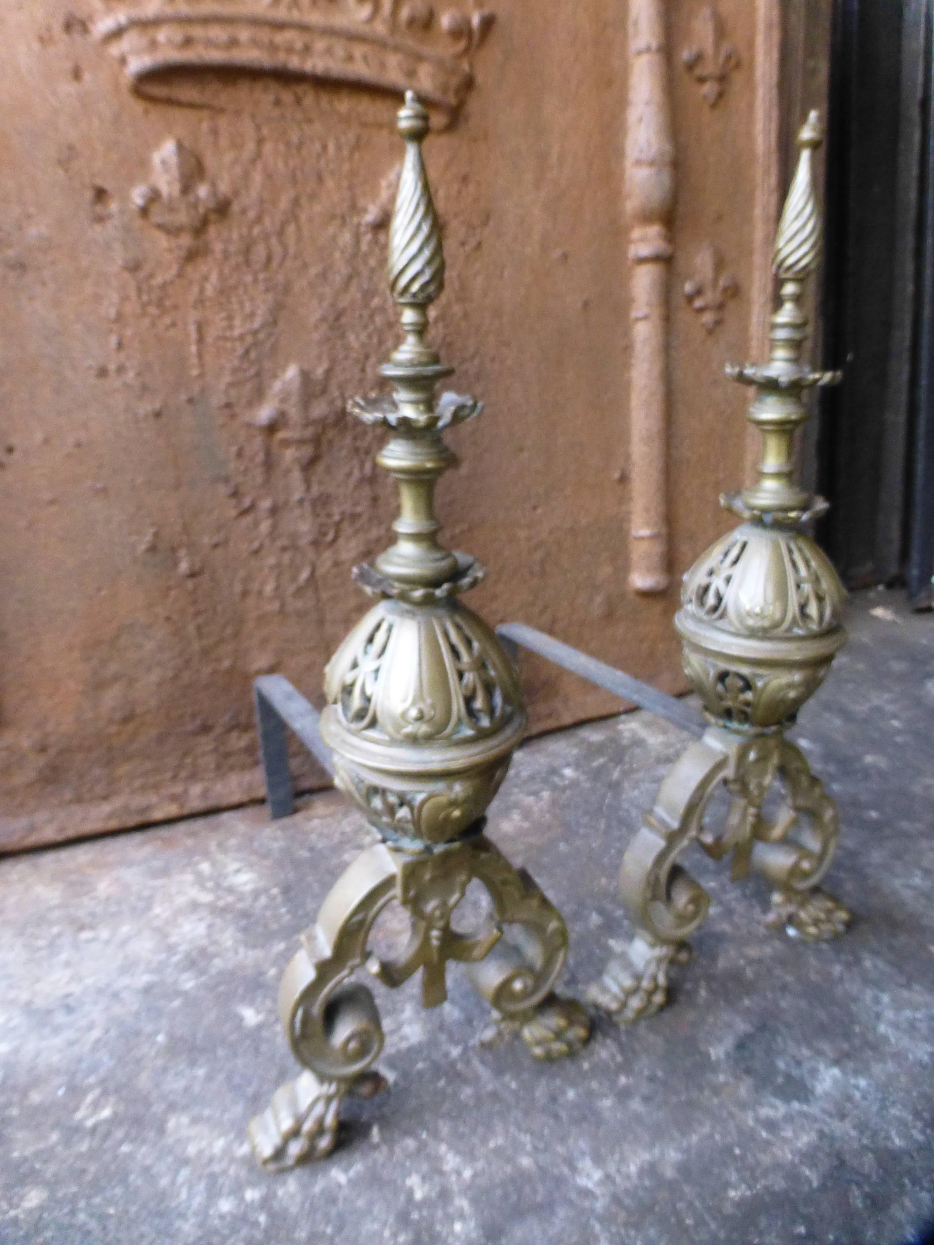 19th Century French Firedogs or Andirons In Good Condition In Amerongen, NL