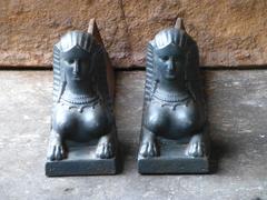 19th Century Sphinx Firedogs, Andirons