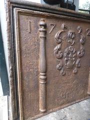 Magnificent French 'Coat of Arms' Fireback / Backsplash, Dated 1720