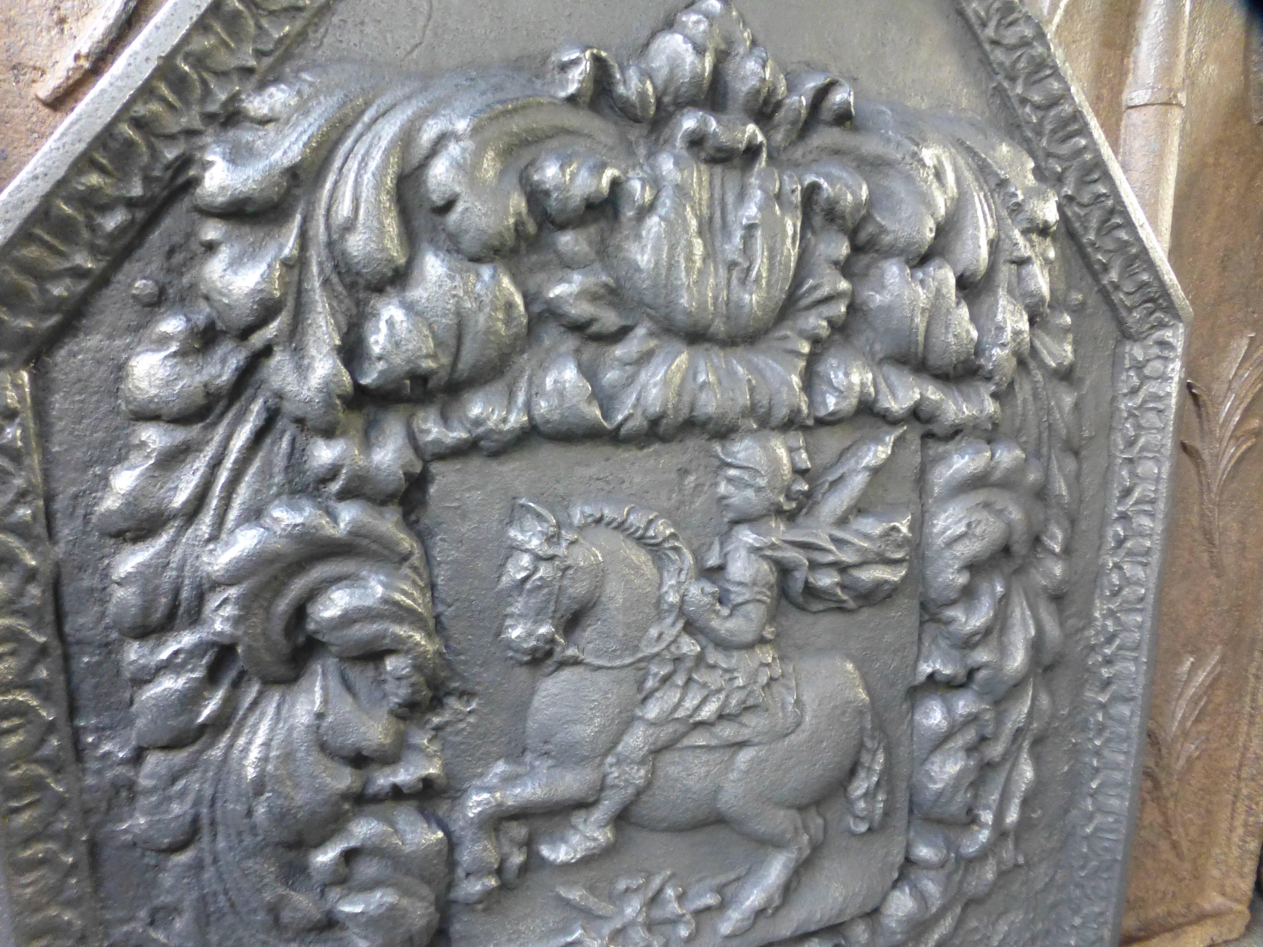 French 17th Century Arms Fireback