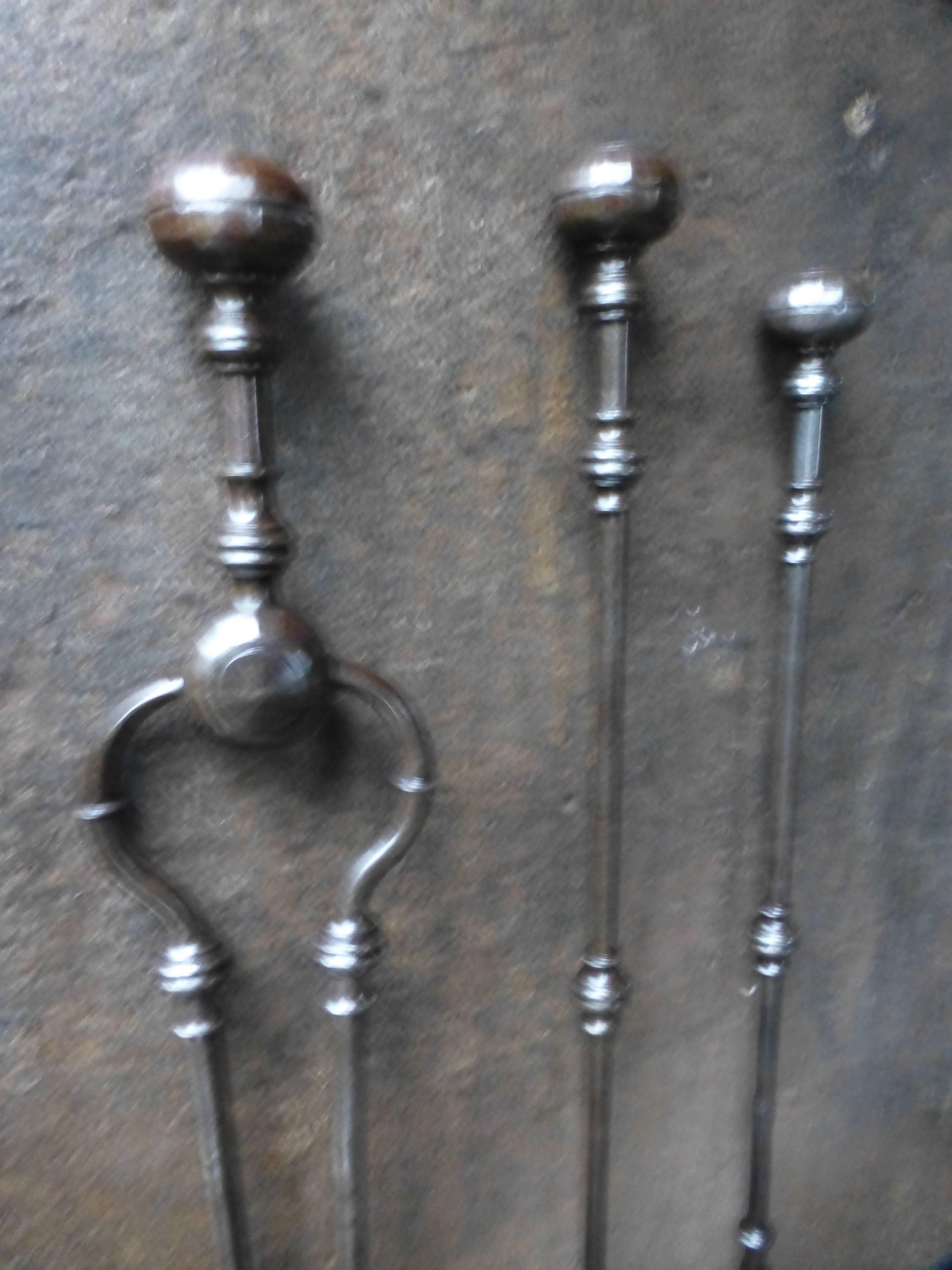 19th Century English Fireplace Tools, Firetools In Good Condition In Amerongen, NL