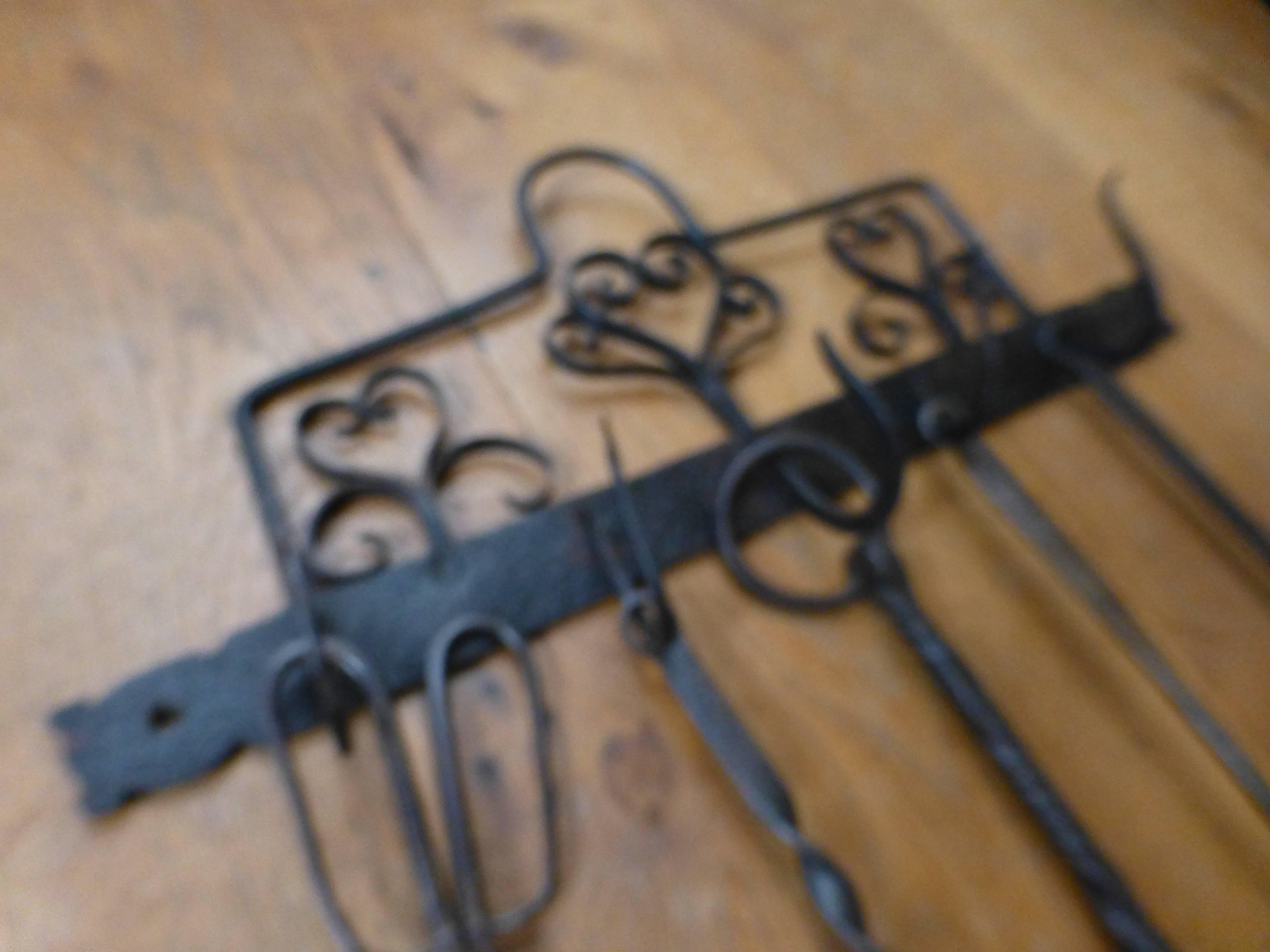 18th-19th Century Dutch Fireplace Tools, Fire Tools In Good Condition For Sale In Amerongen, NL