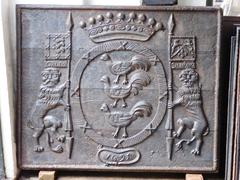 Grande plaque de cheminée Gala Salamanca, 17ème siècle