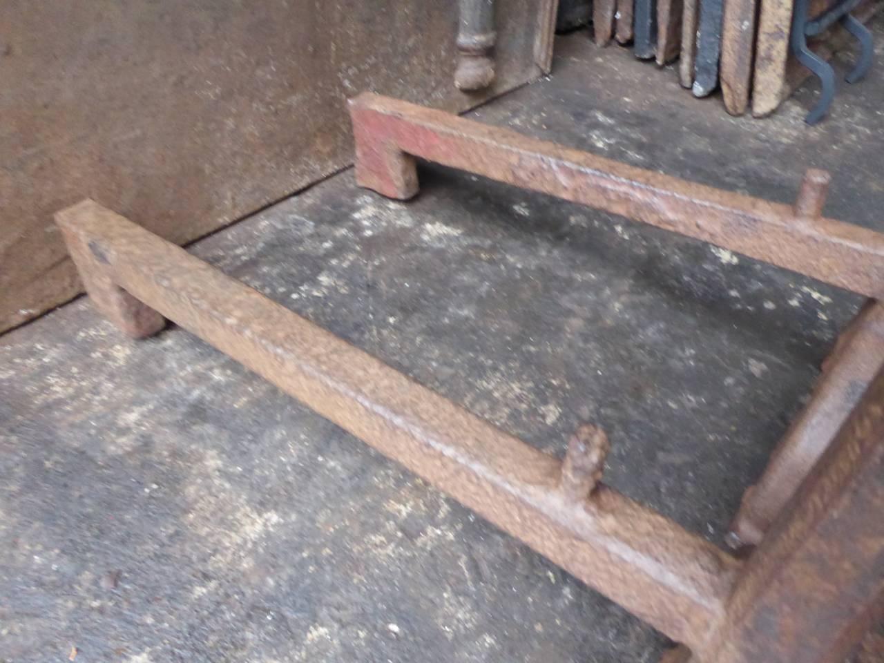 Iron 17th Century Gothic Cup Dogs, Andirons For Sale