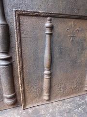 18th Century Pillars with Fleur De Lis Fireback