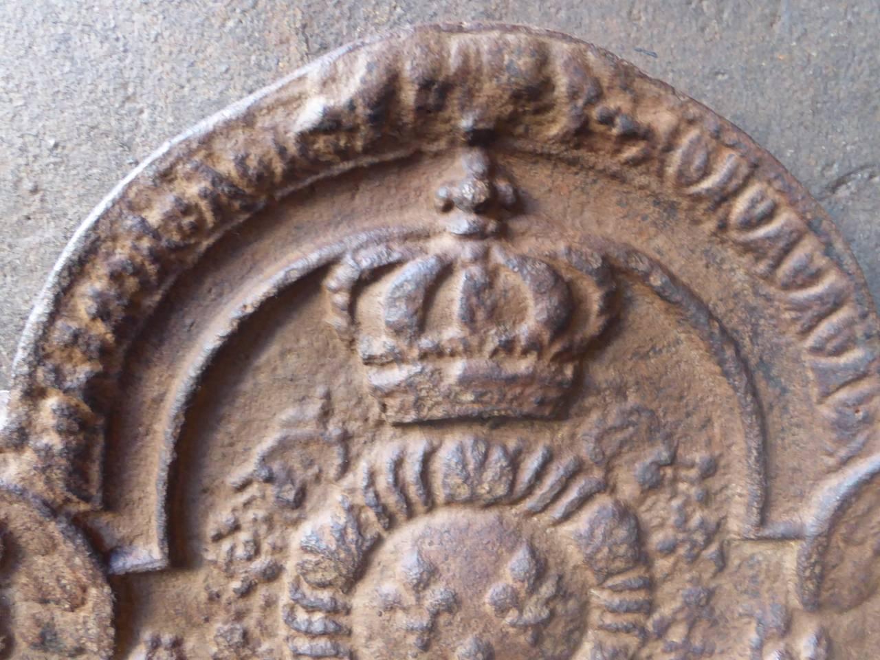 Arms of France Fireback In Good Condition In Amerongen, NL