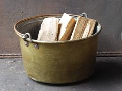 19th Century Dutch Log Basket or Log Holder