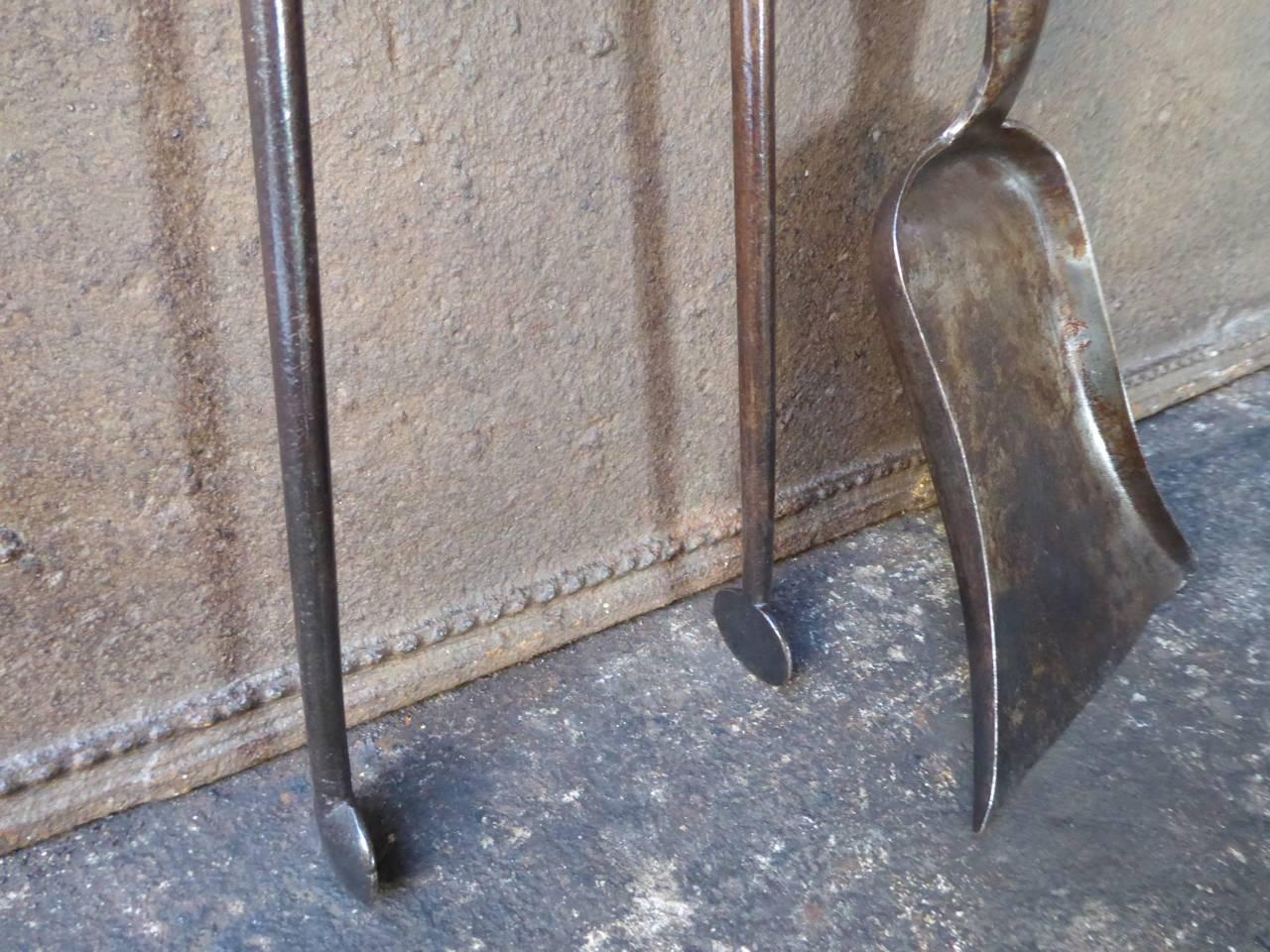 19th Century French Fire Tools, Fireplace Tool Set 2